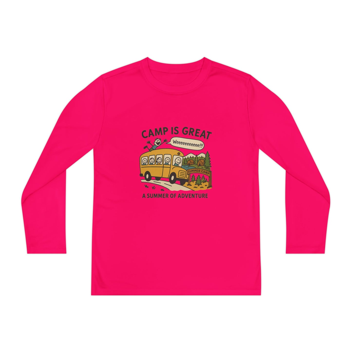 Youth Long Sleeve Competitor Tee Bus