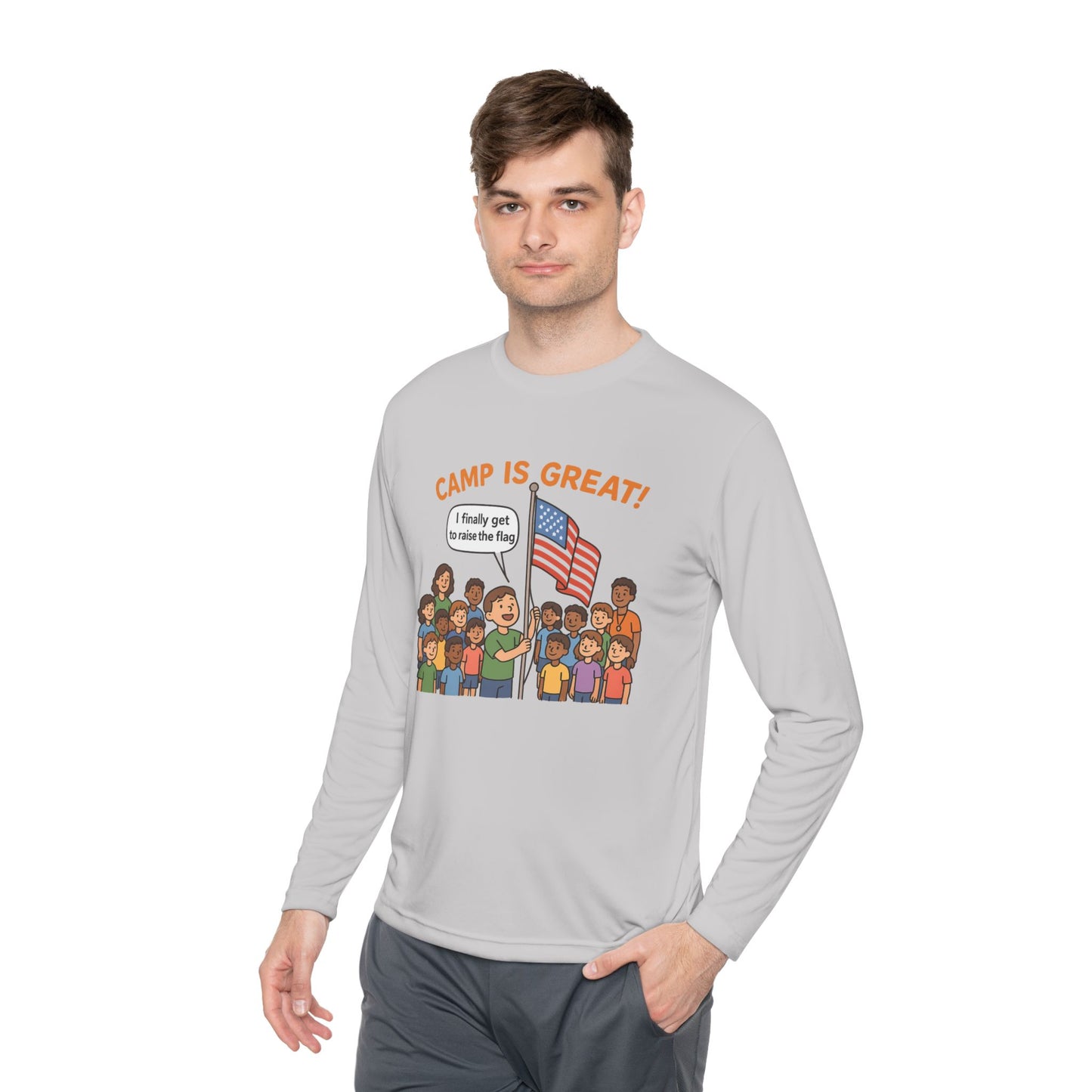 Unisex Lightweight Long Sleeve Tee Flag