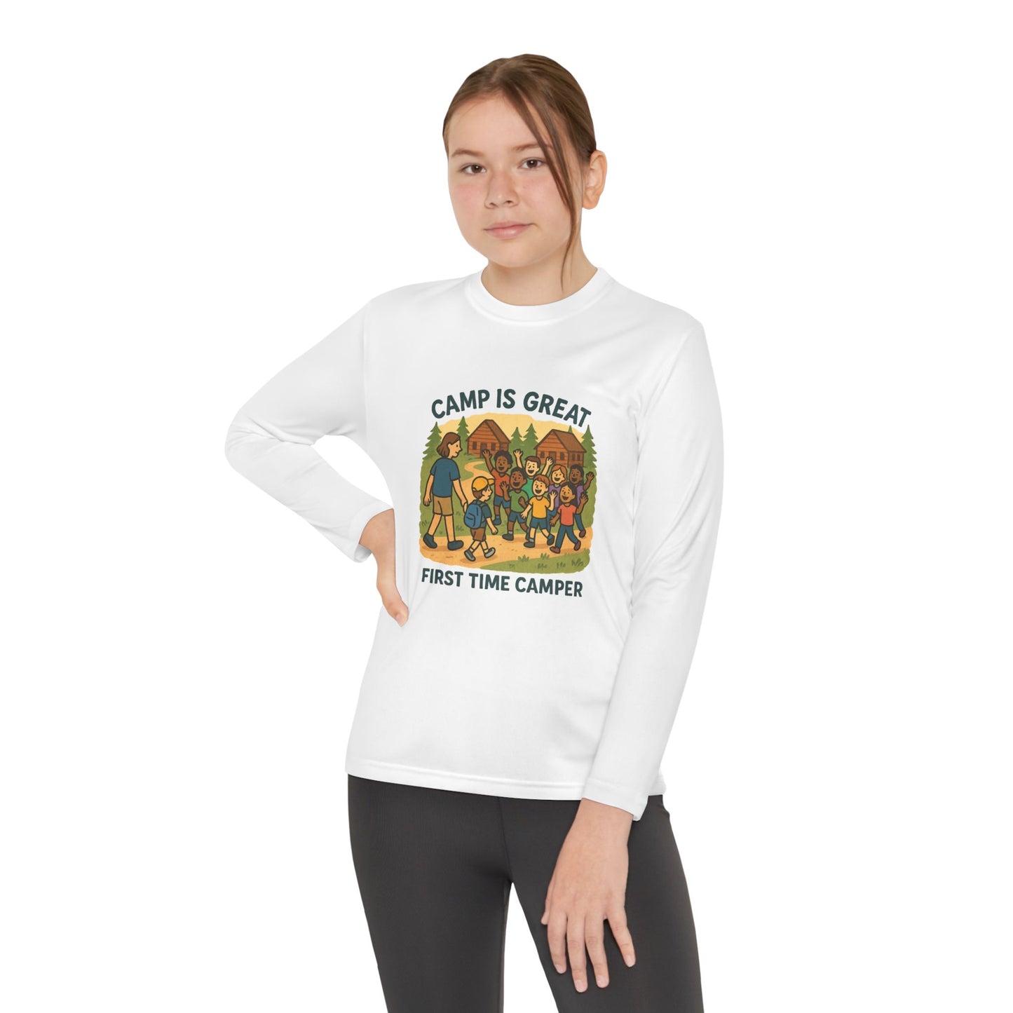 Youth Long Sleeve Competitor Tee First Time Camper