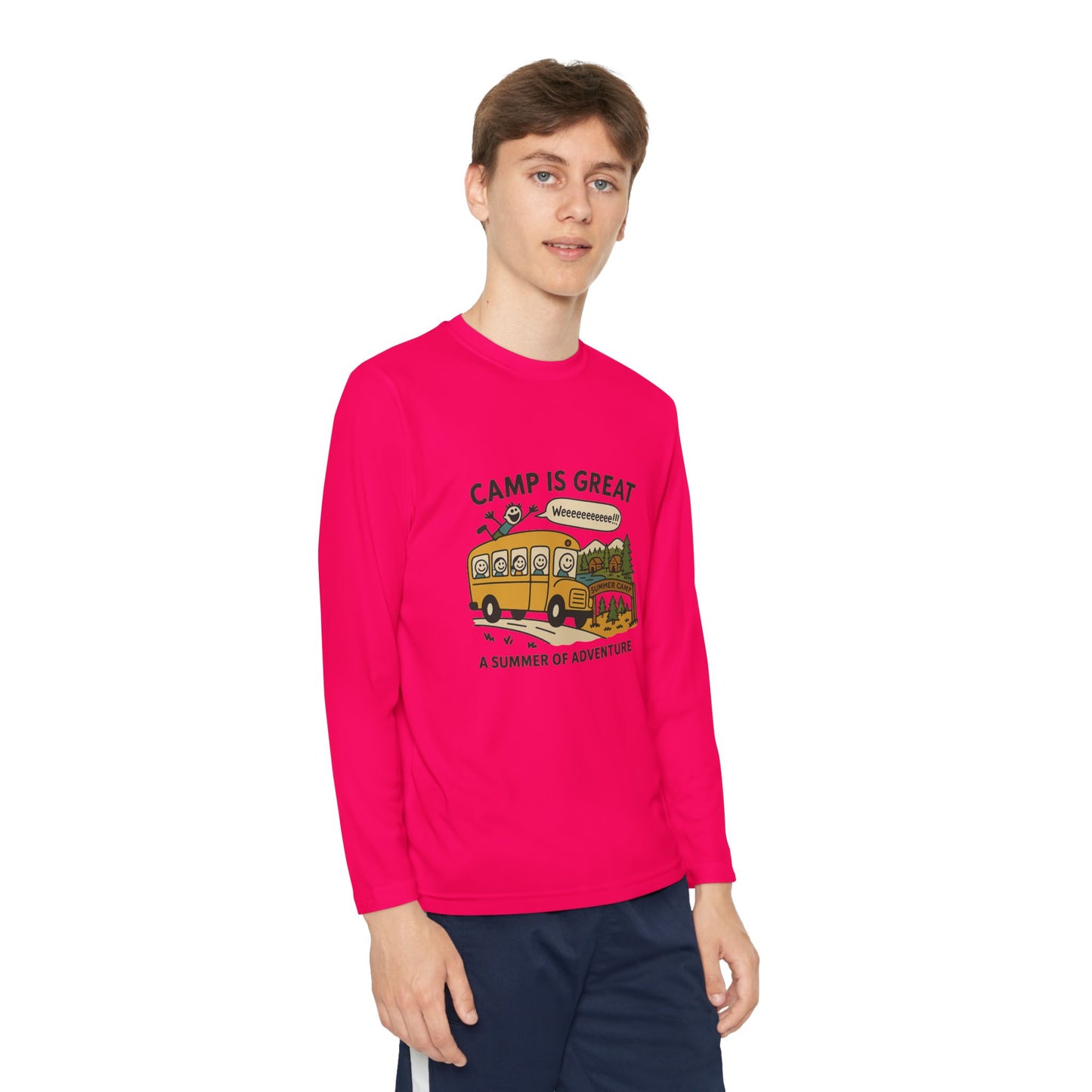 Youth Long Sleeve Competitor Tee Bus