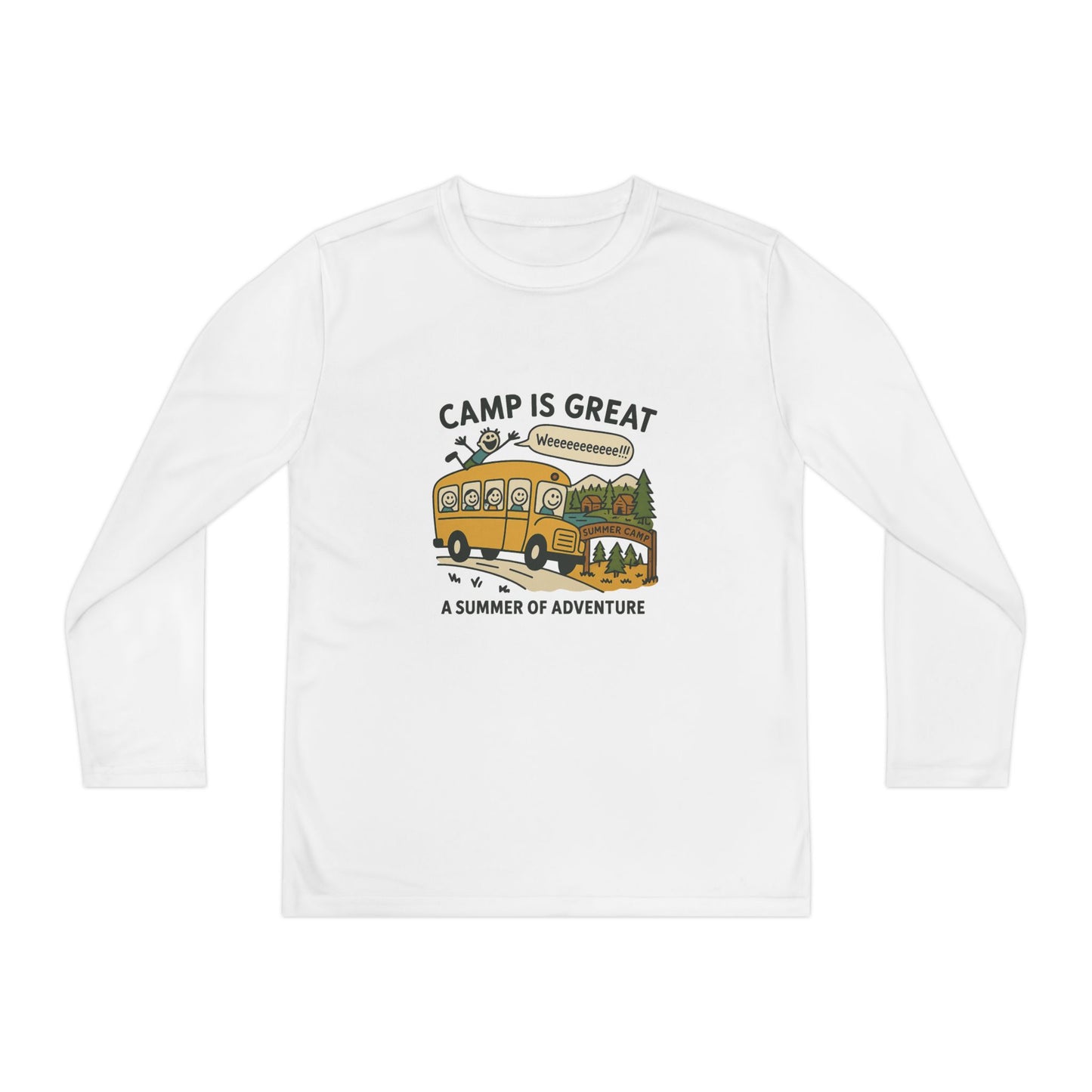 Youth Long Sleeve Competitor Tee Bus