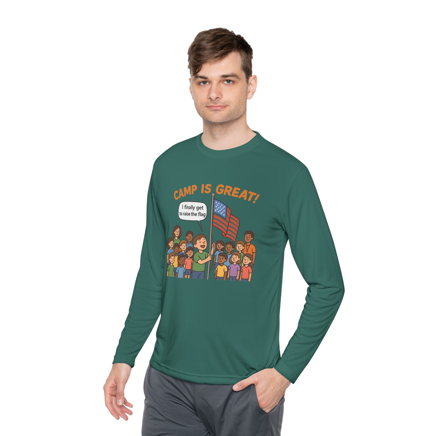 Unisex Lightweight Long Sleeve Tee Flag