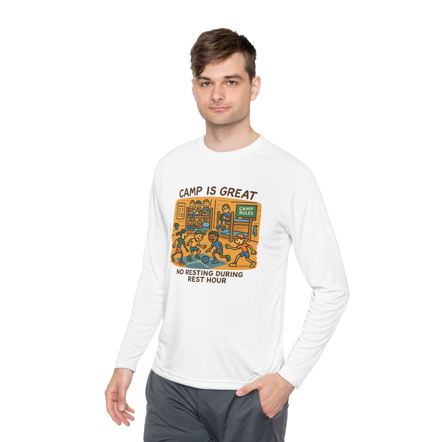 Unisex Lightweight Long Sleeve Tee Rest Hour