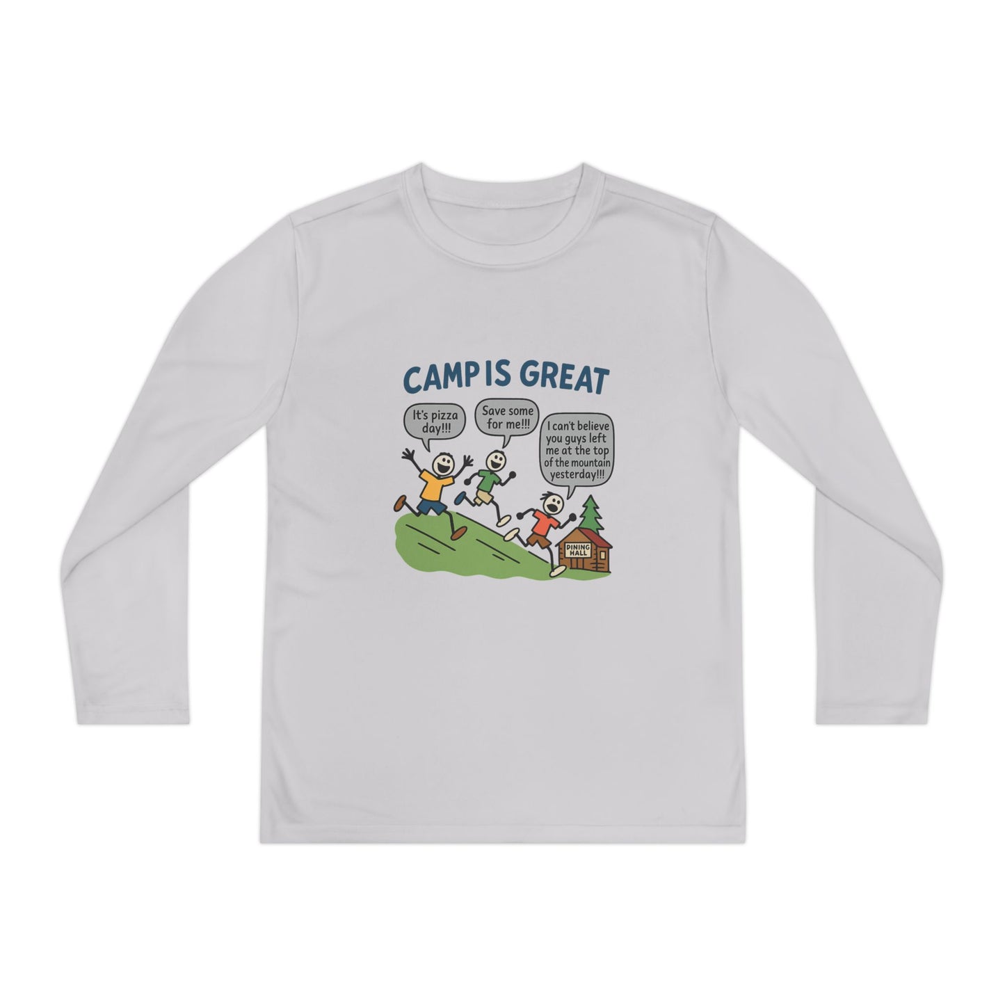 Youth Long Sleeve Competitor Tee Pizza Day
