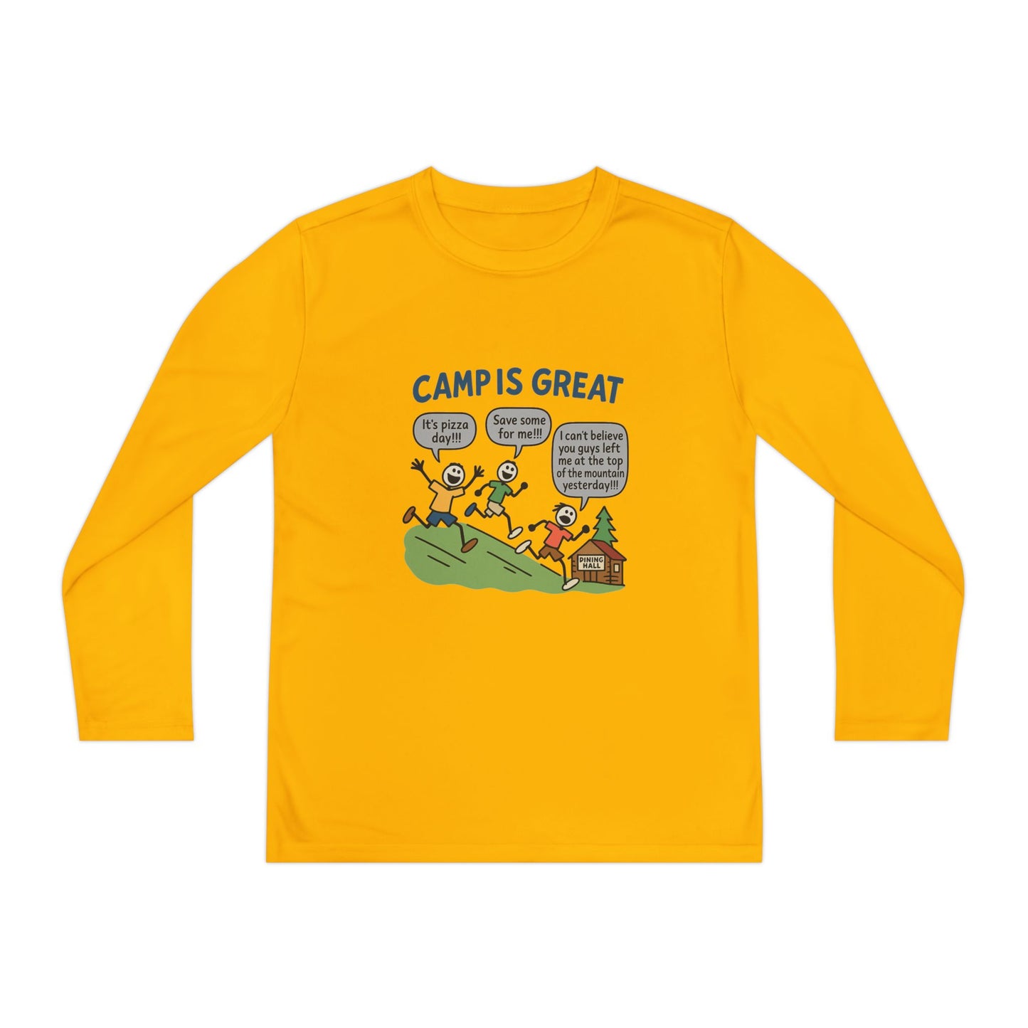 Youth Long Sleeve Competitor Tee Pizza Day