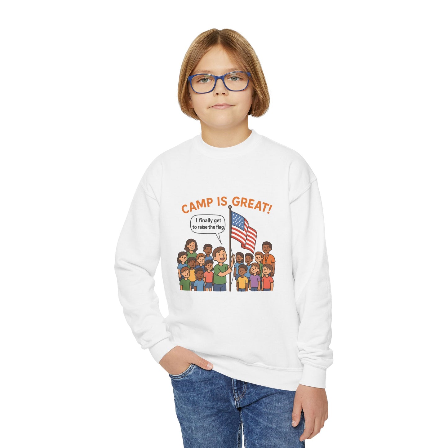 Youth Crewneck Sweatshirt Flag