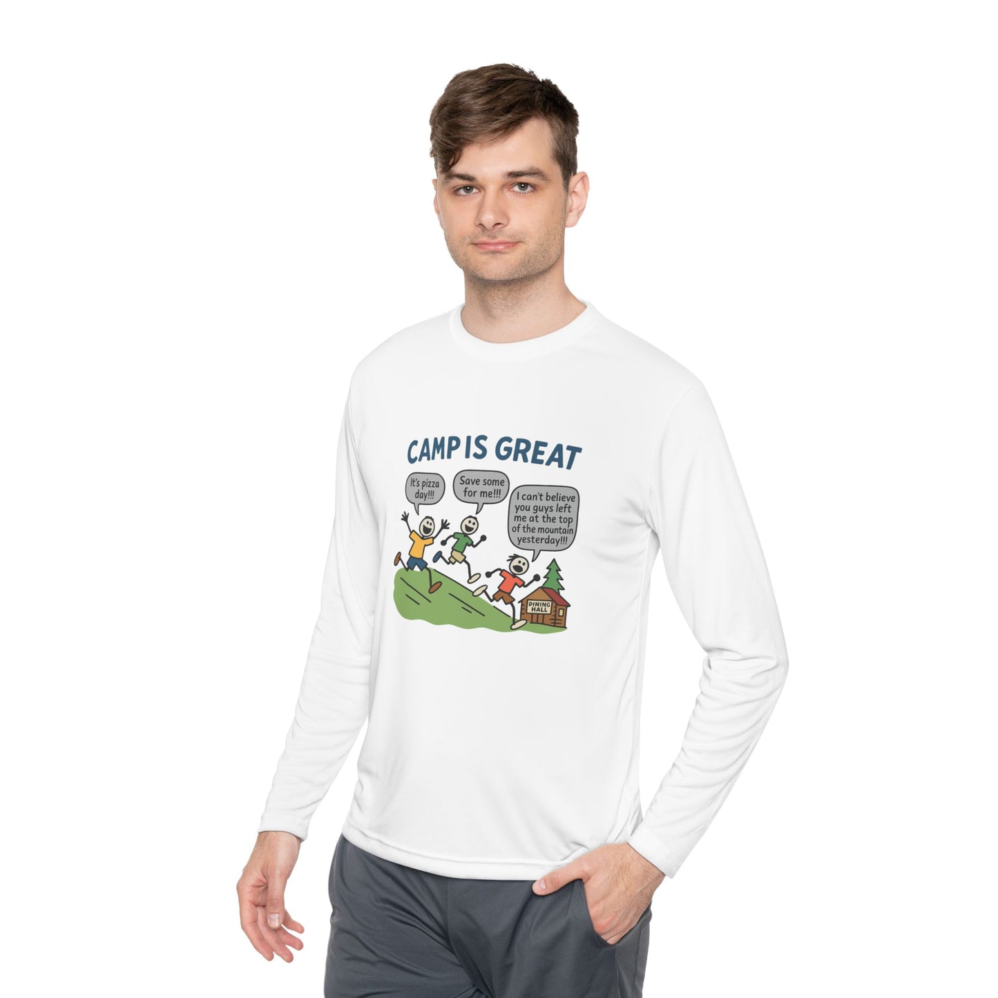 Unisex Lightweight Long Sleeve Tee Pizza Day