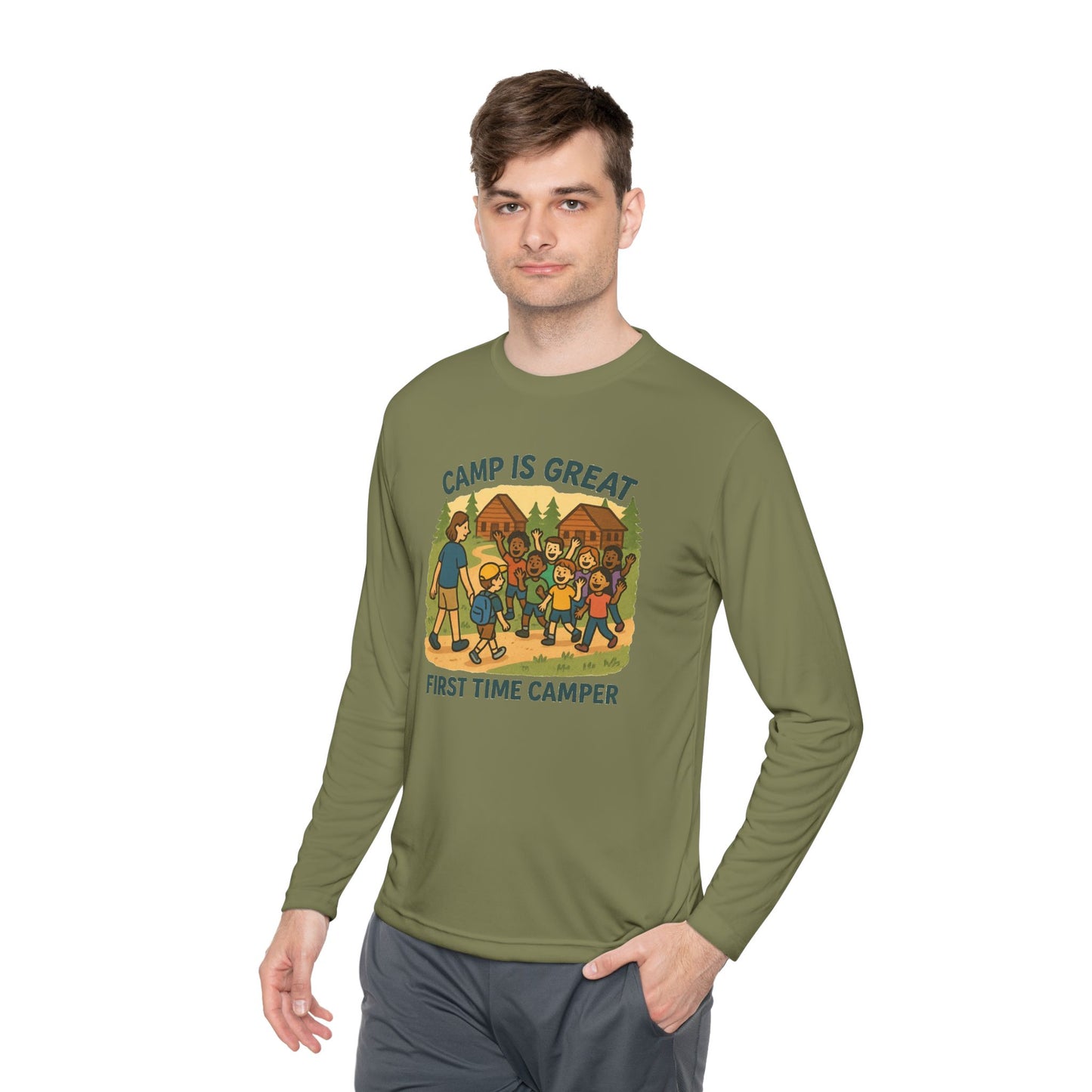 Unisex Lightweight Long Sleeve Tee First Time Camper
