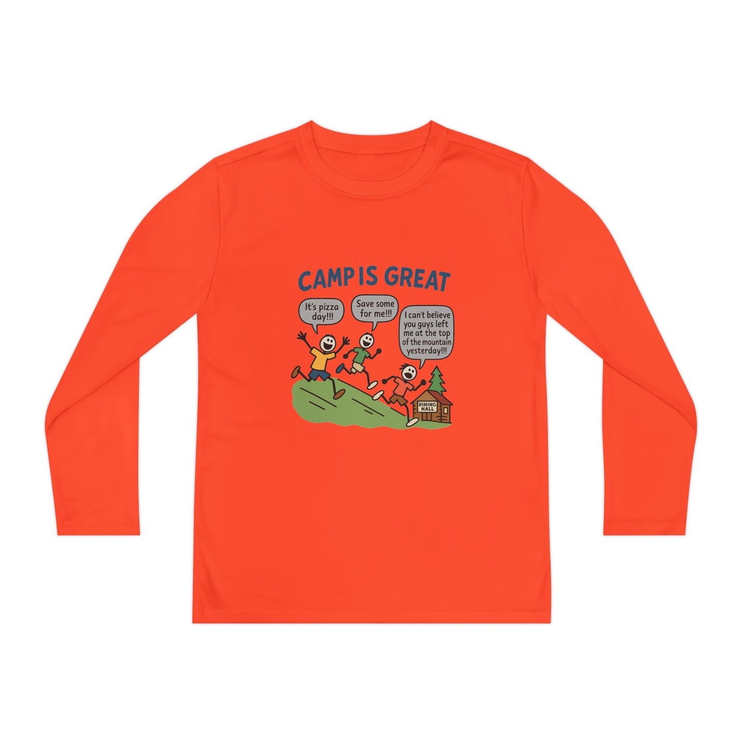 Youth Long Sleeve Competitor Tee Pizza Day