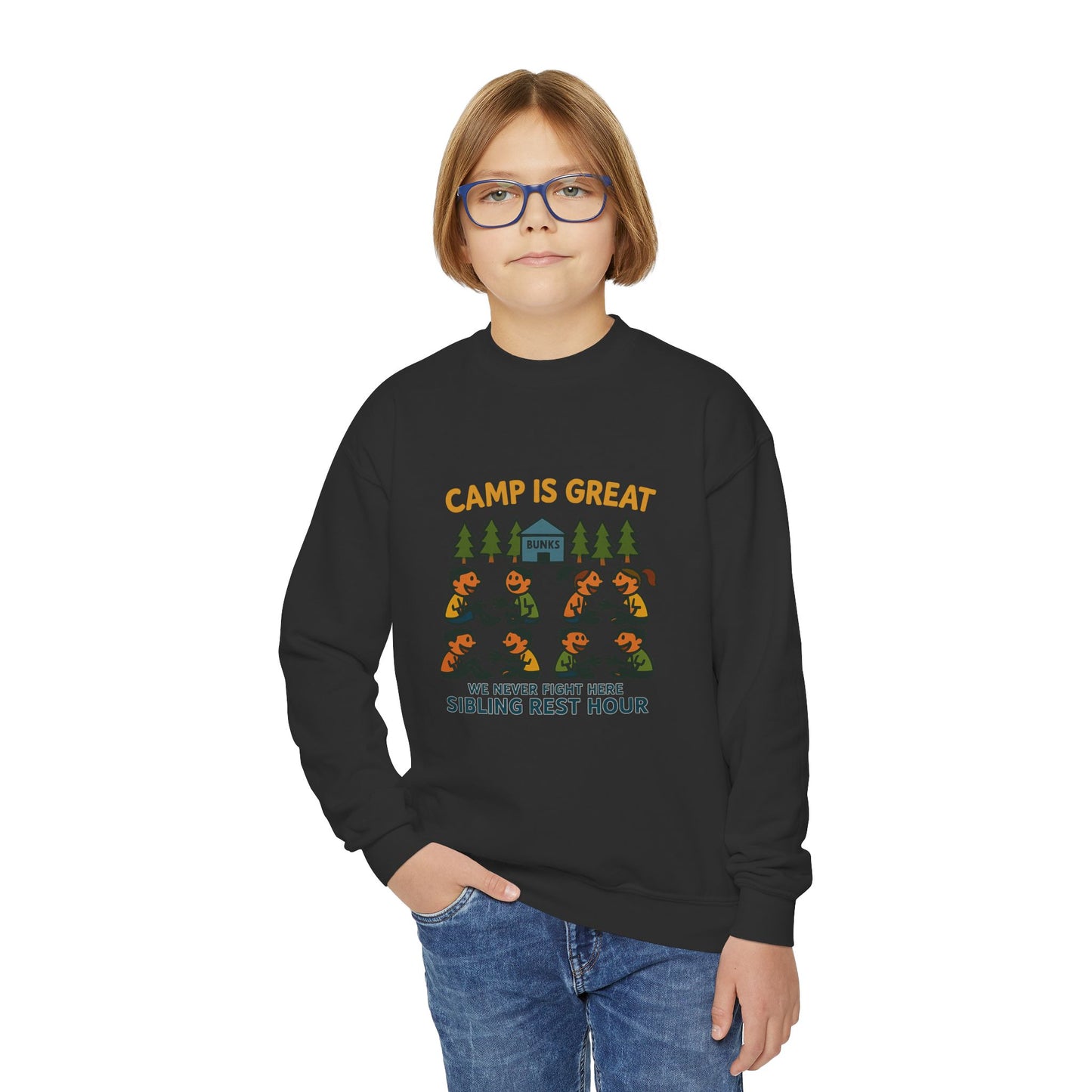 Youth Crewneck Sweatshirt Sibling Rest Hour