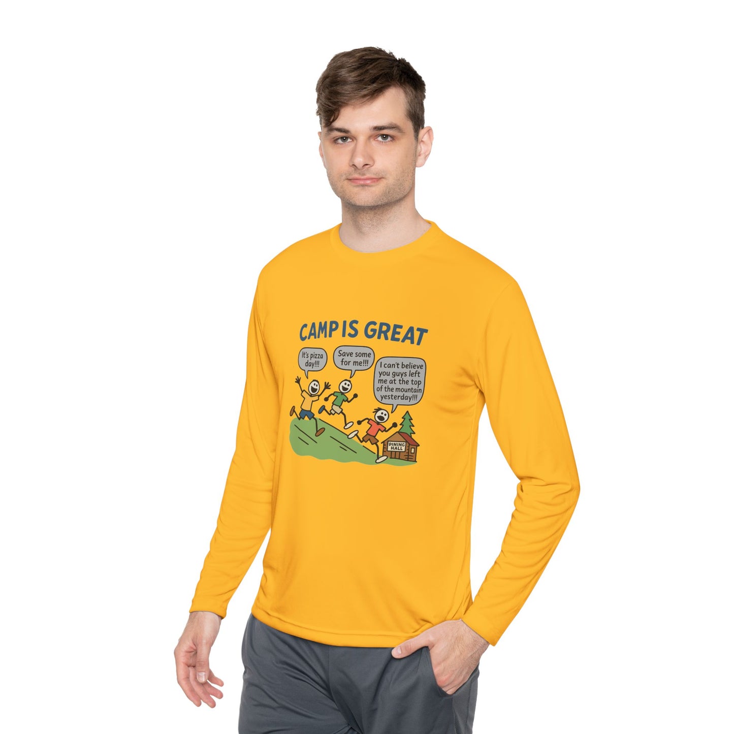 Unisex Lightweight Long Sleeve Tee Pizza Day