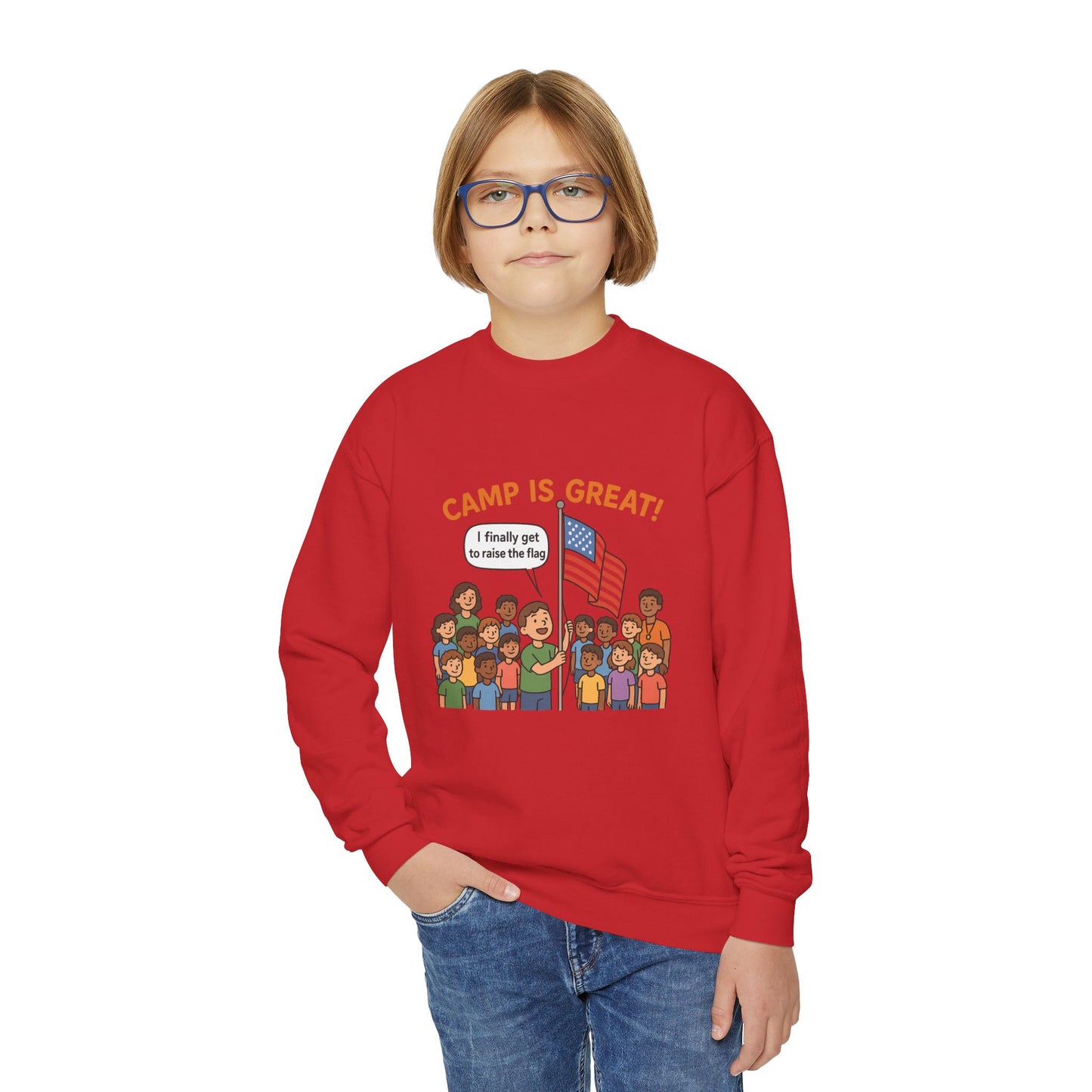 Youth Crewneck Sweatshirt Flag