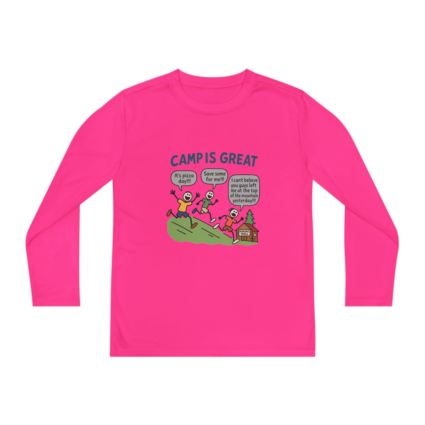 Youth Long Sleeve Competitor Tee Pizza Day