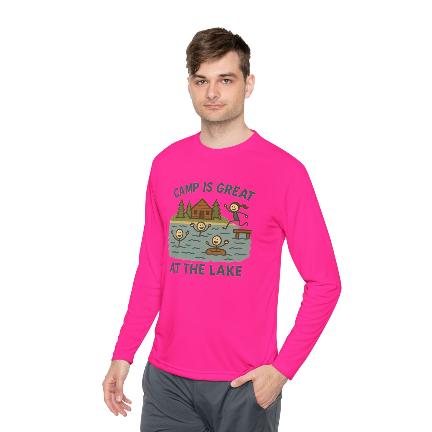 Unisex Lightweight Long Sleeve Tee Lake