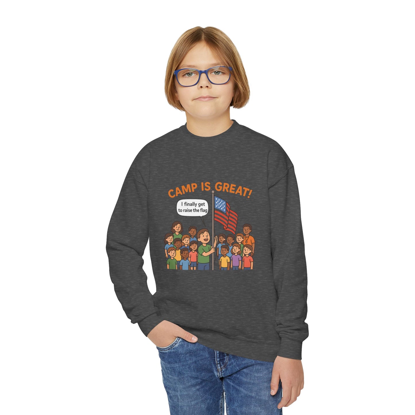 Youth Crewneck Sweatshirt Flag