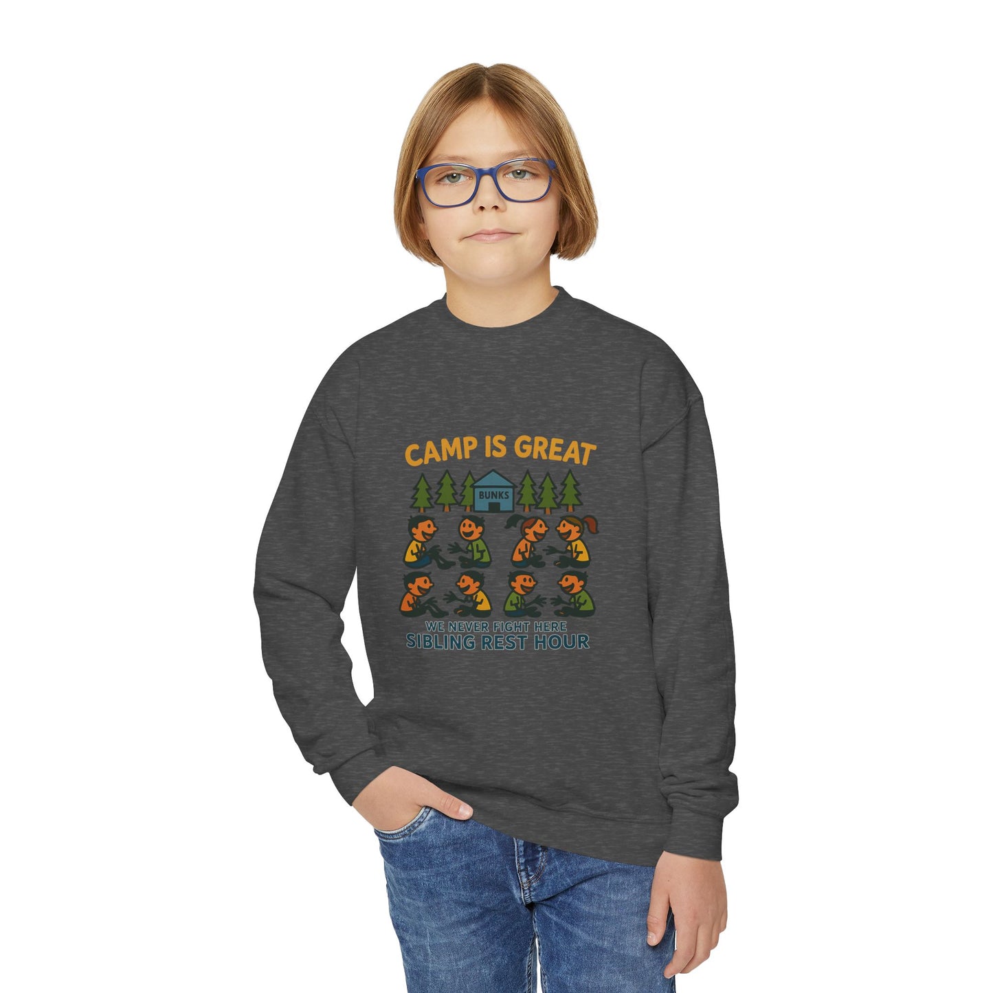 Youth Crewneck Sweatshirt Sibling Rest Hour