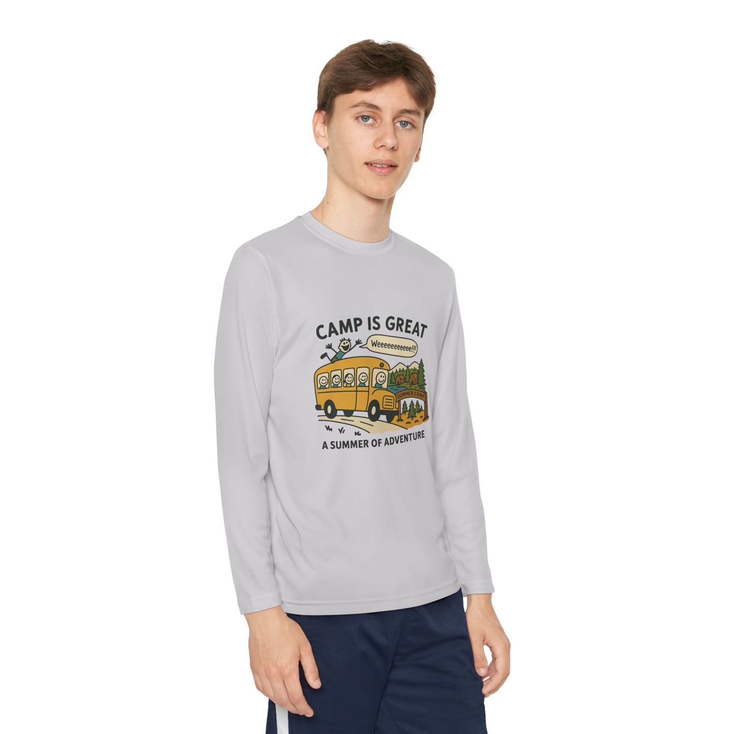 Youth Long Sleeve Competitor Tee Bus