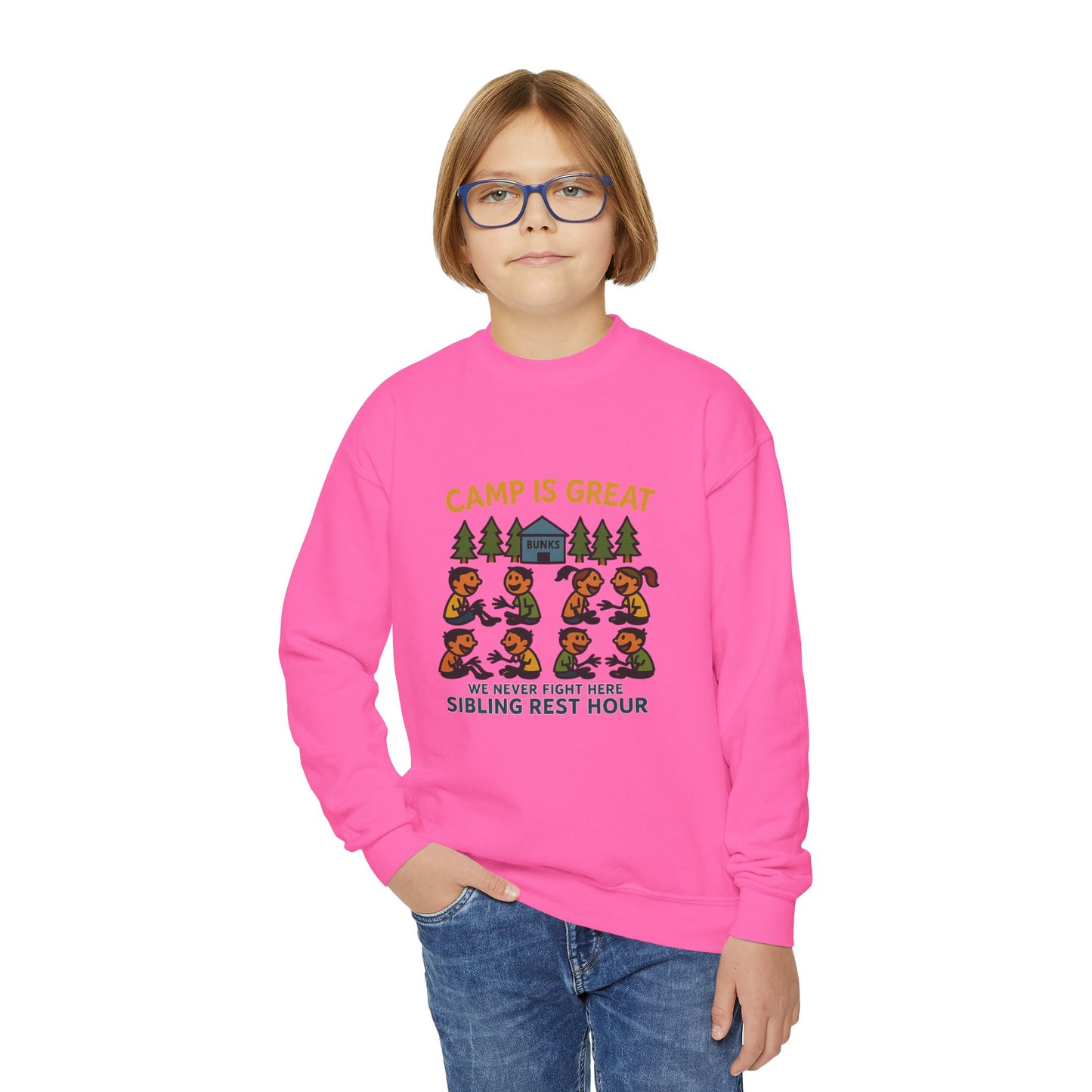 Youth Crewneck Sweatshirt Sibling Rest Hour