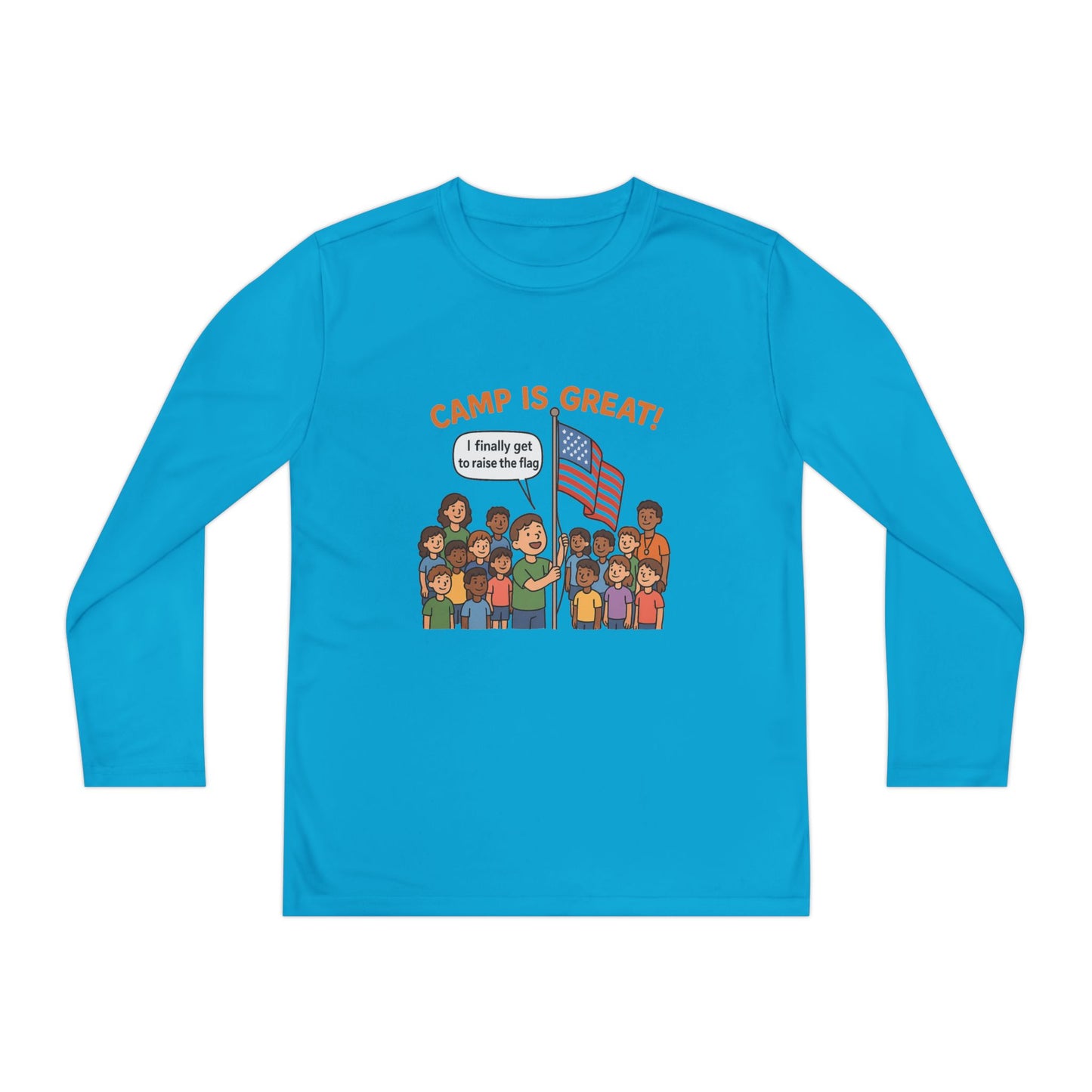 Youth Long Sleeve Competitor Tee Flag