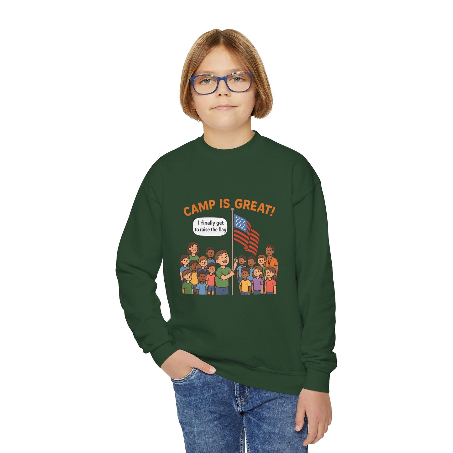 Youth Crewneck Sweatshirt Flag