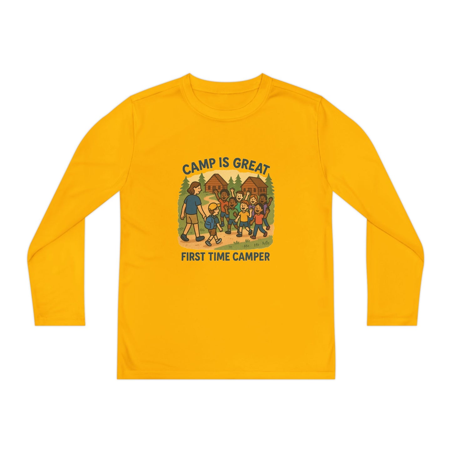 Youth Long Sleeve Competitor Tee First Time Camper
