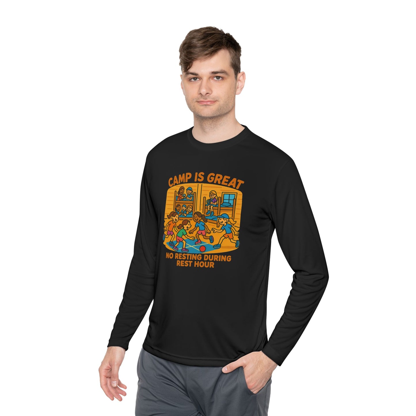 Unisex Lightweight Long Sleeve Tee Rest Hour