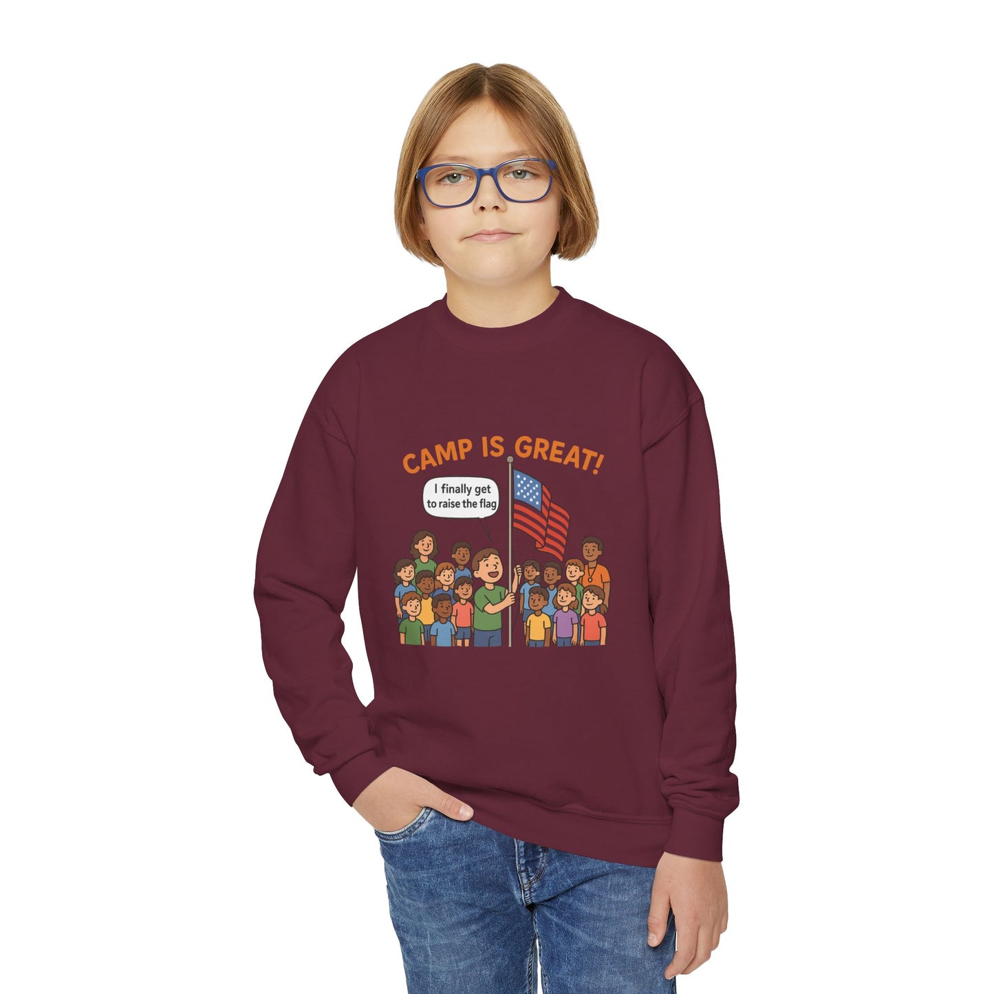 Youth Crewneck Sweatshirt Flag