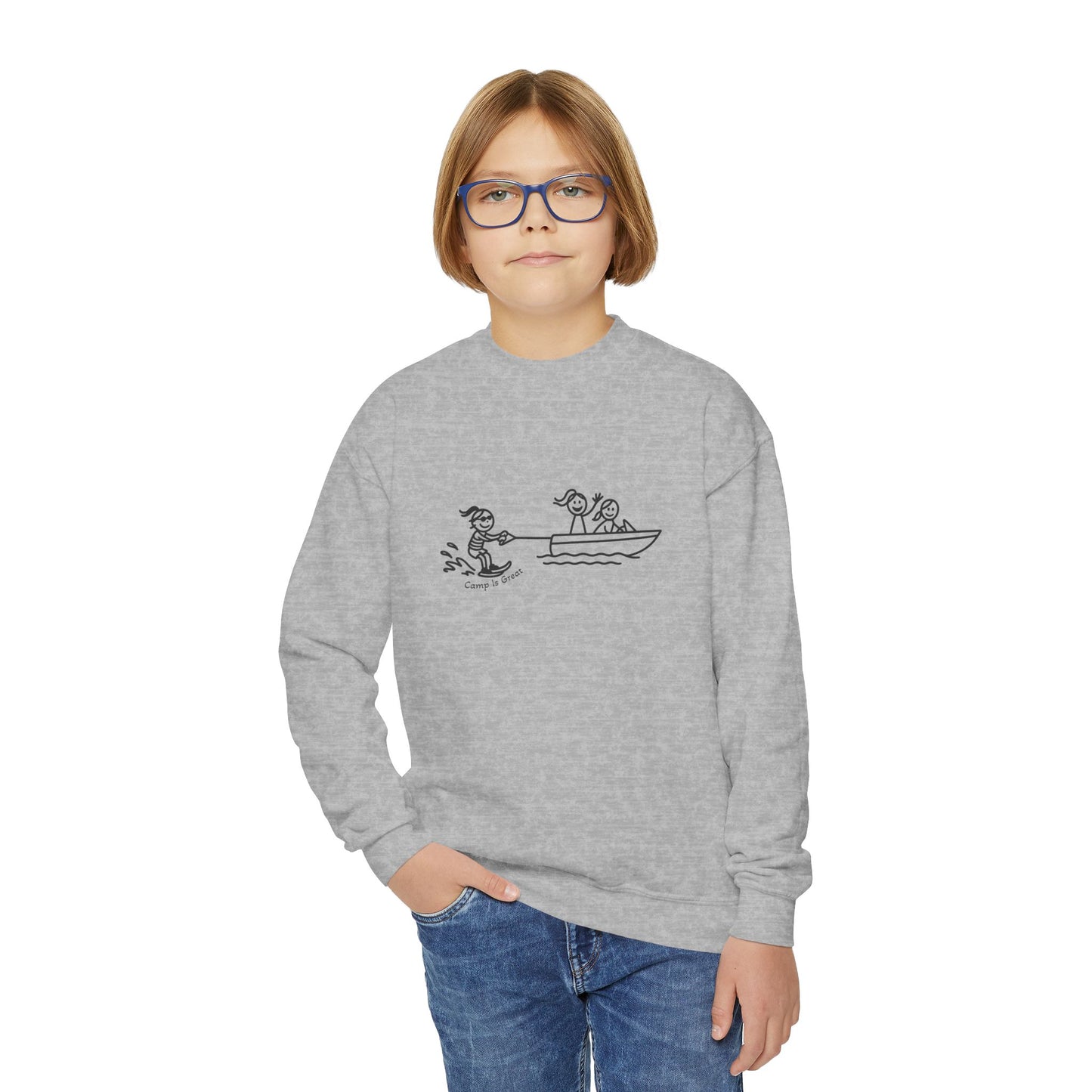 Youth Crewneck Sweatshirt Waterski