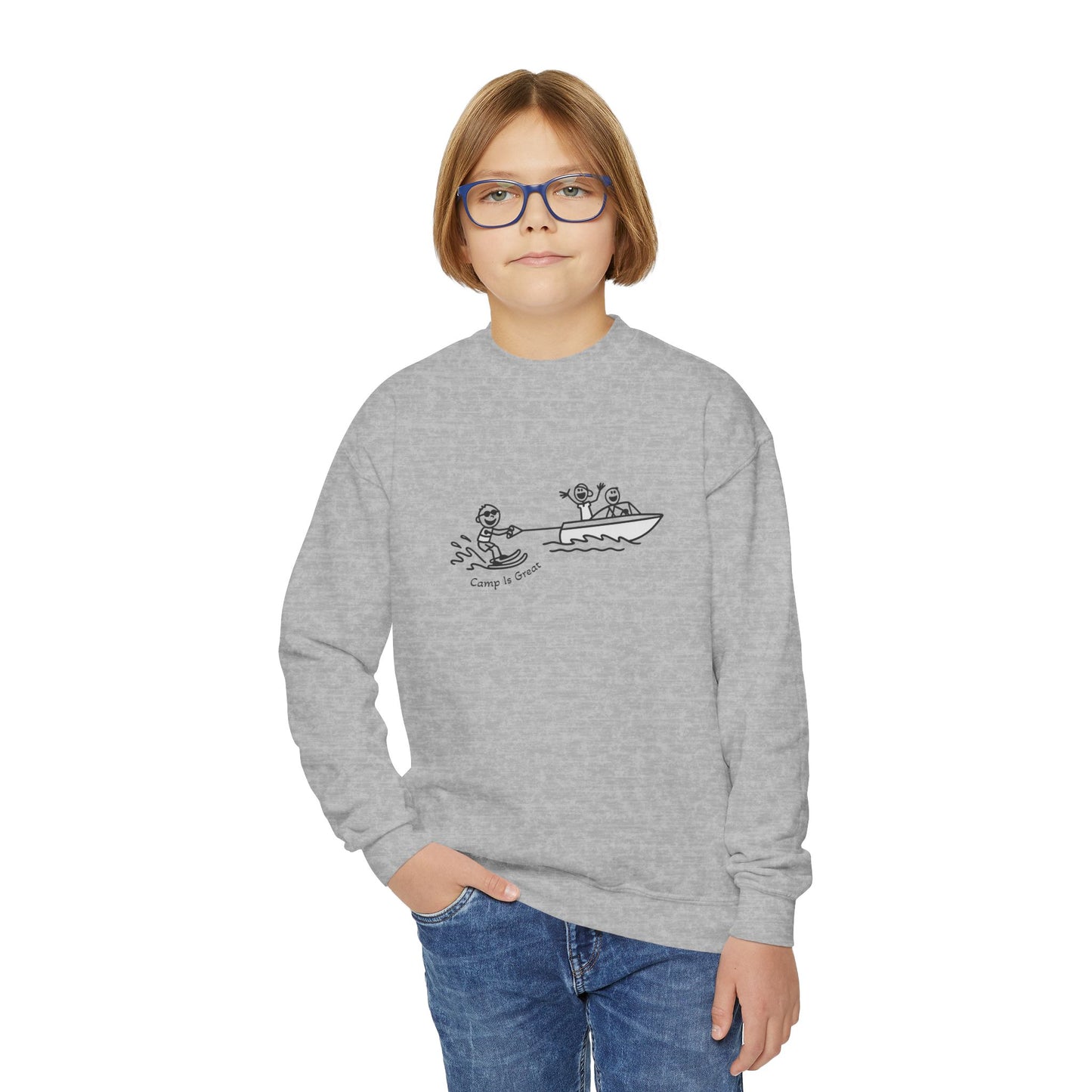 Youth Crewneck Sweatshirt Waterski