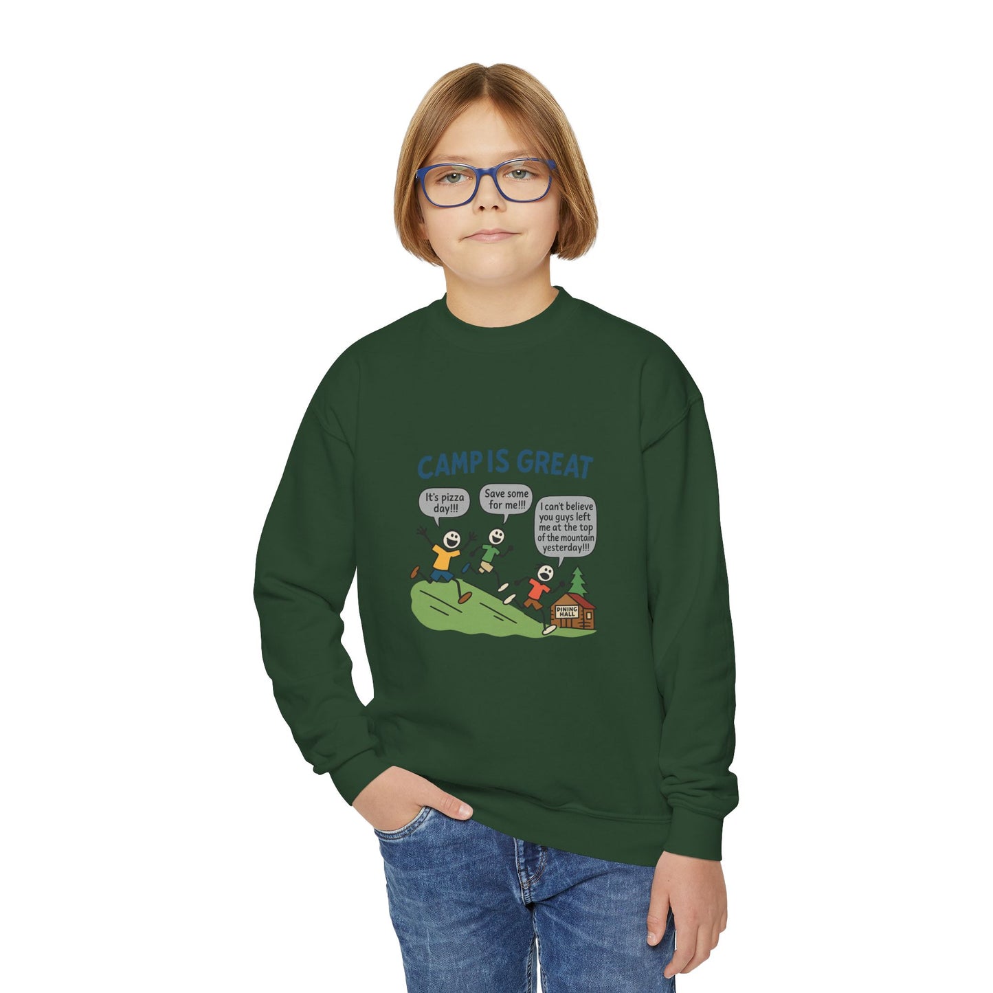 Youth Crewneck Sweatshirt Pizza Day