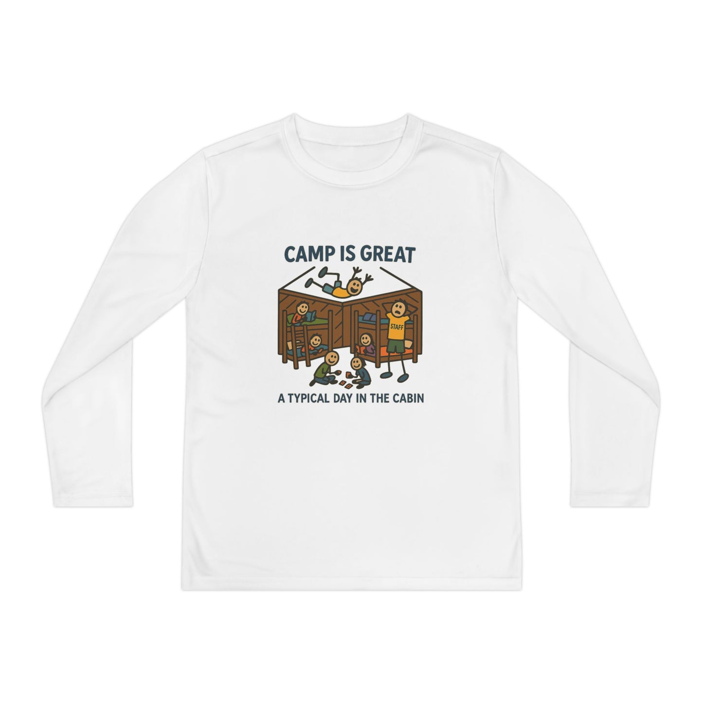 Youth Long Sleeve Competitor Tee Typical Day in the Cabin