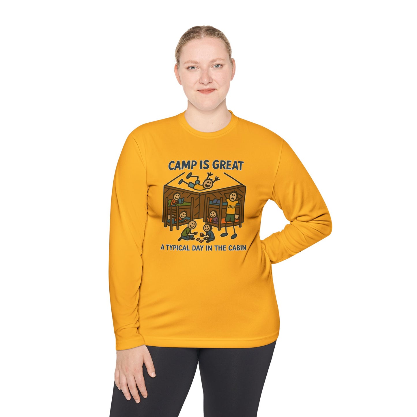 Unisex Lightweight Long Sleeve Tee Typical Day in the Cabin