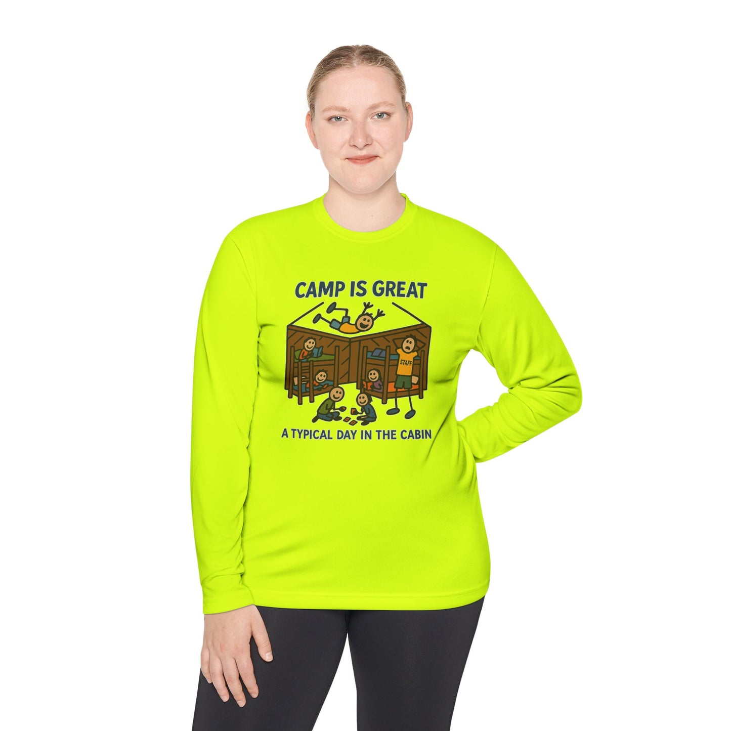 Unisex Lightweight Long Sleeve Tee Typical Day in the Cabin
