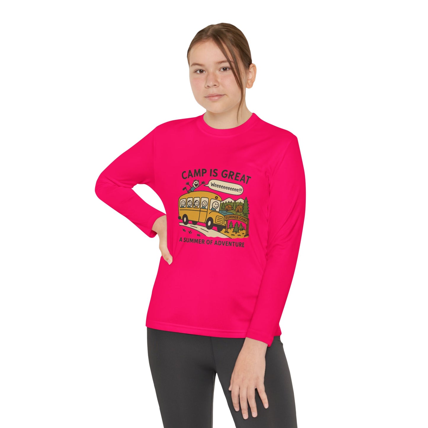 Youth Long Sleeve Competitor Tee Bus