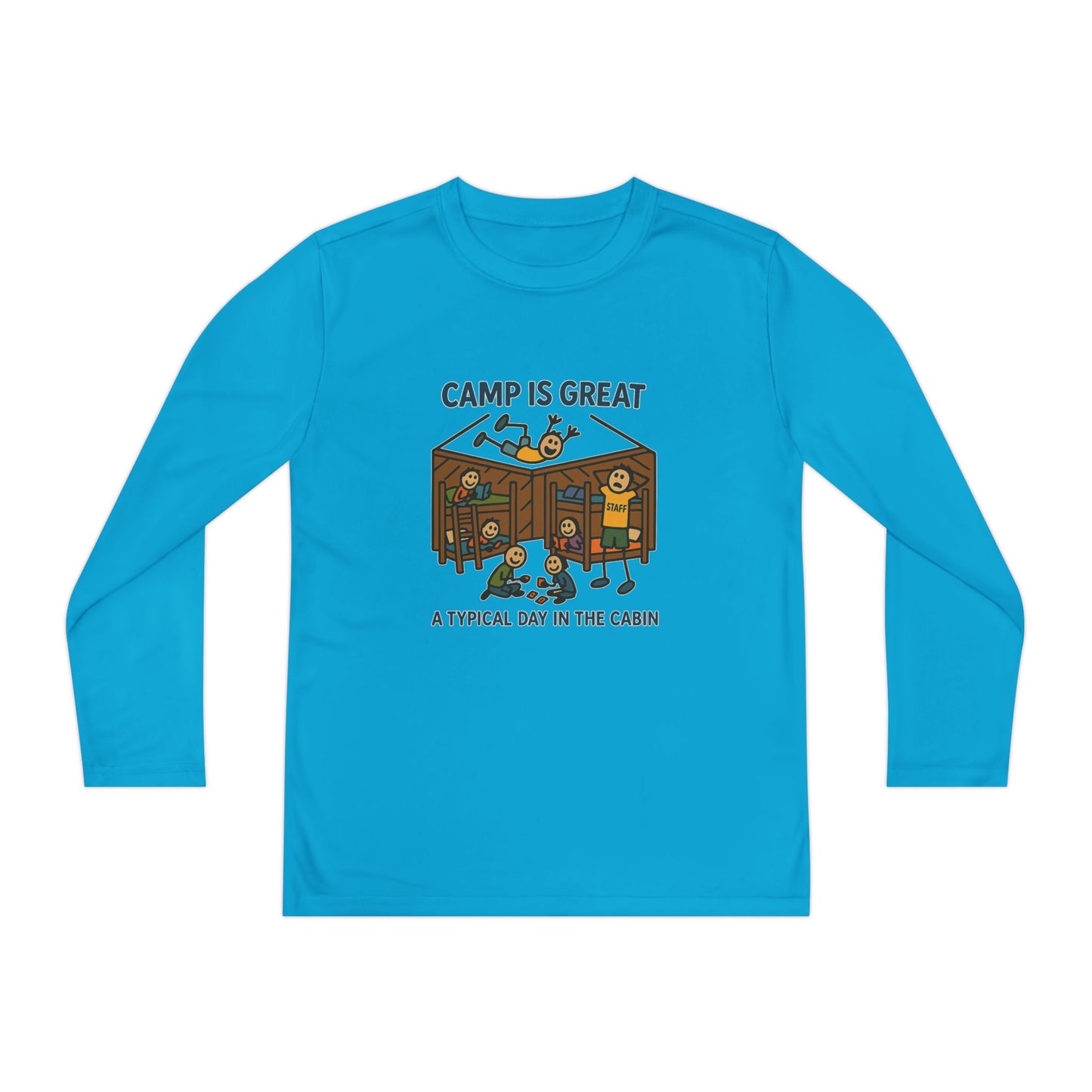 Youth Long Sleeve Competitor Tee Typical Day in the Cabin