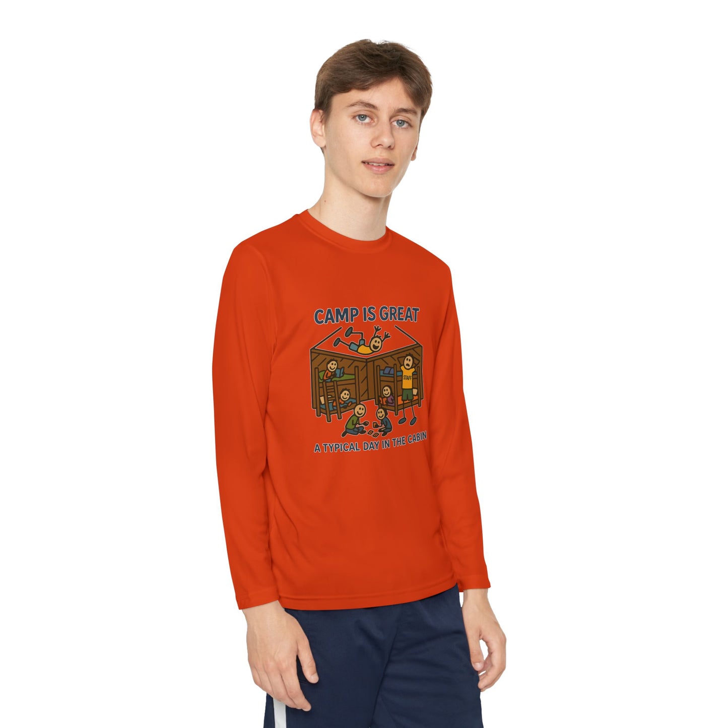 Youth Long Sleeve Competitor Tee Typical Day in the Cabin