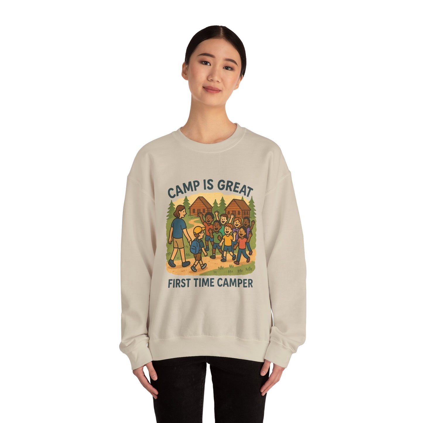 Unisex Heavy Blend™ Crewneck Sweatshirt First Time Camper