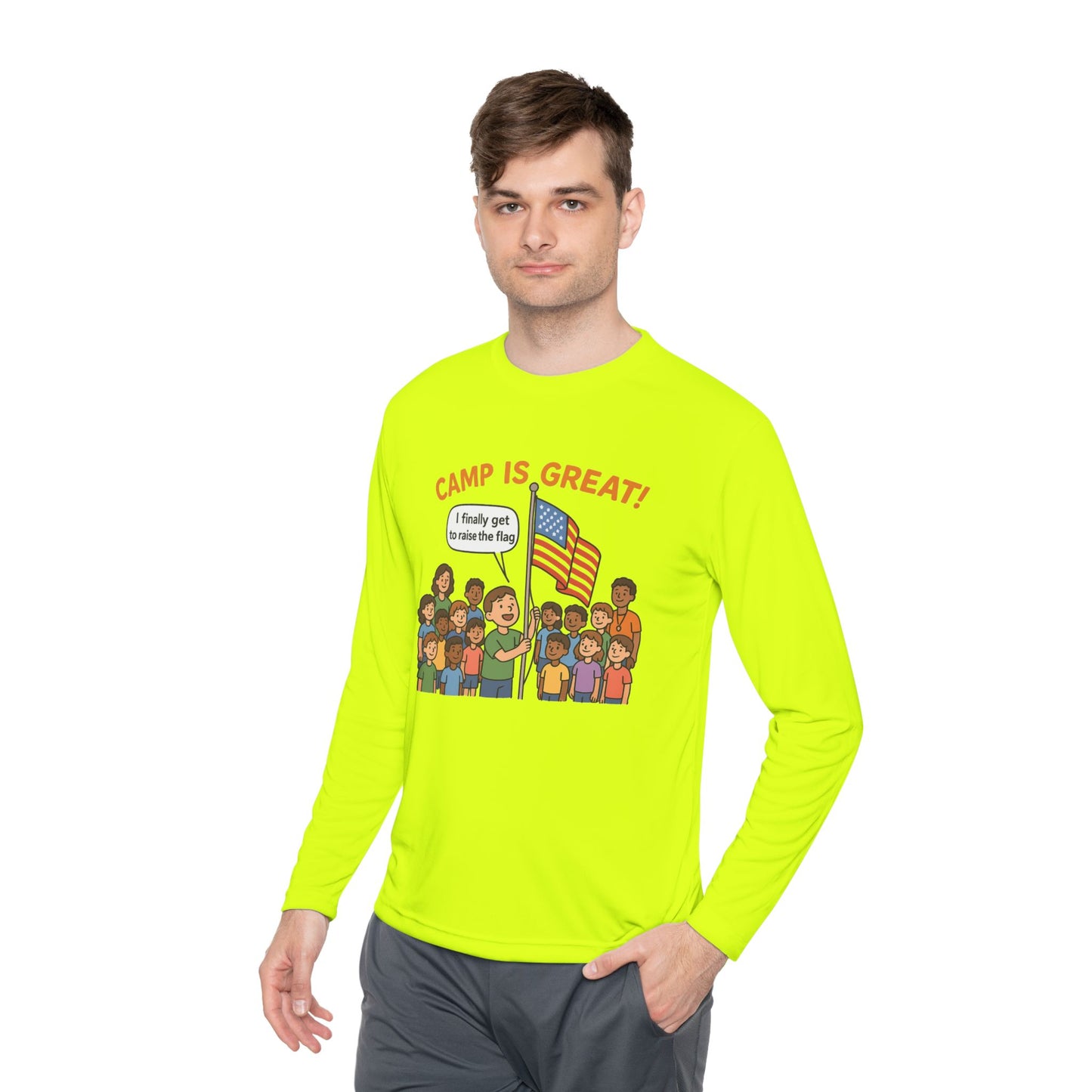 Unisex Lightweight Long Sleeve Tee Flag