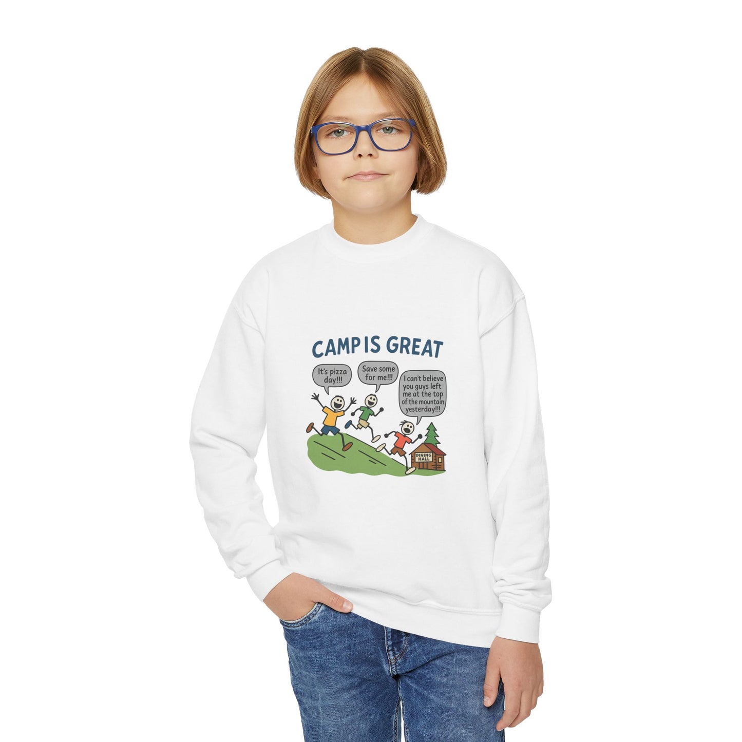Youth Crewneck Sweatshirt Pizza Day