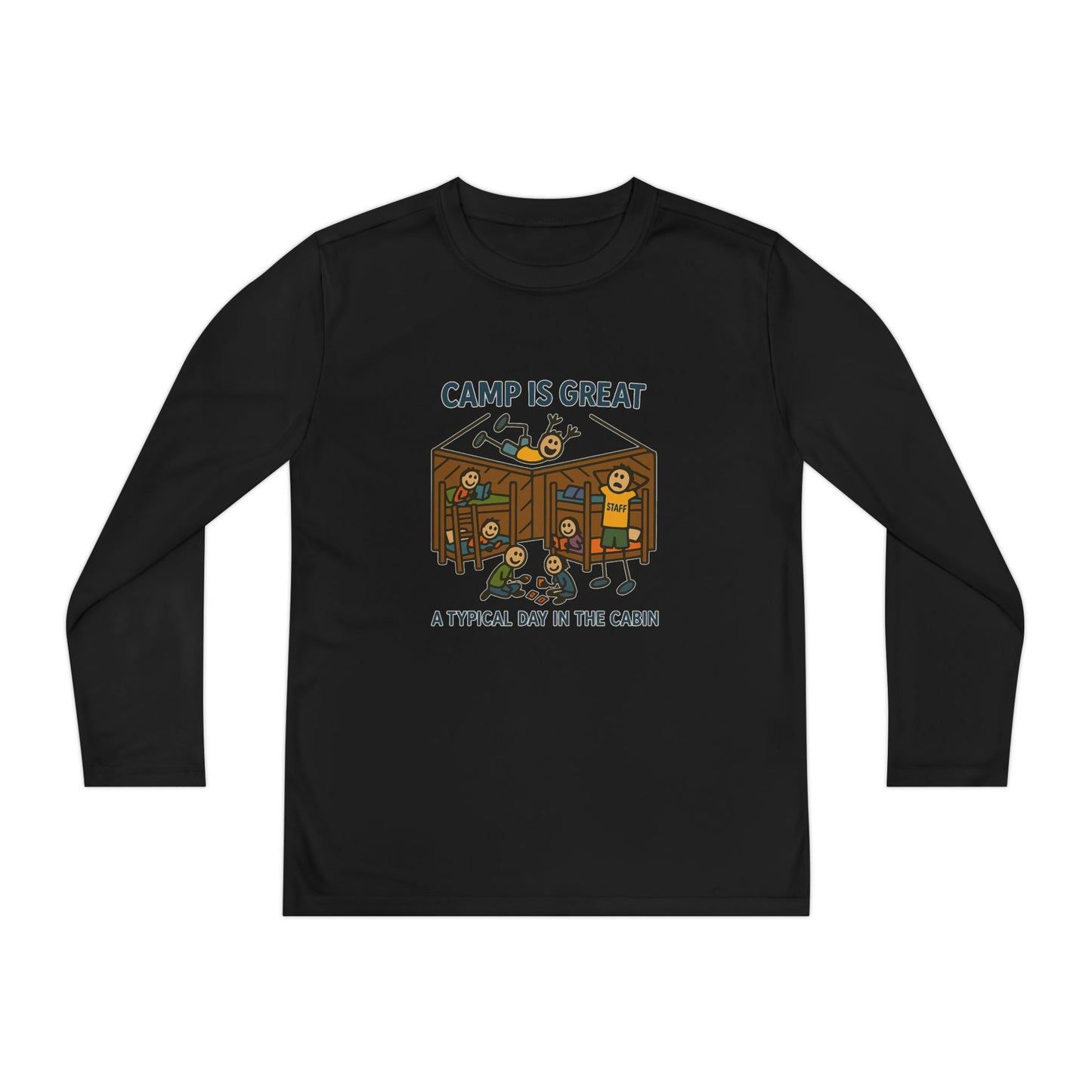 Youth Long Sleeve Competitor Tee Typical Day in the Cabin