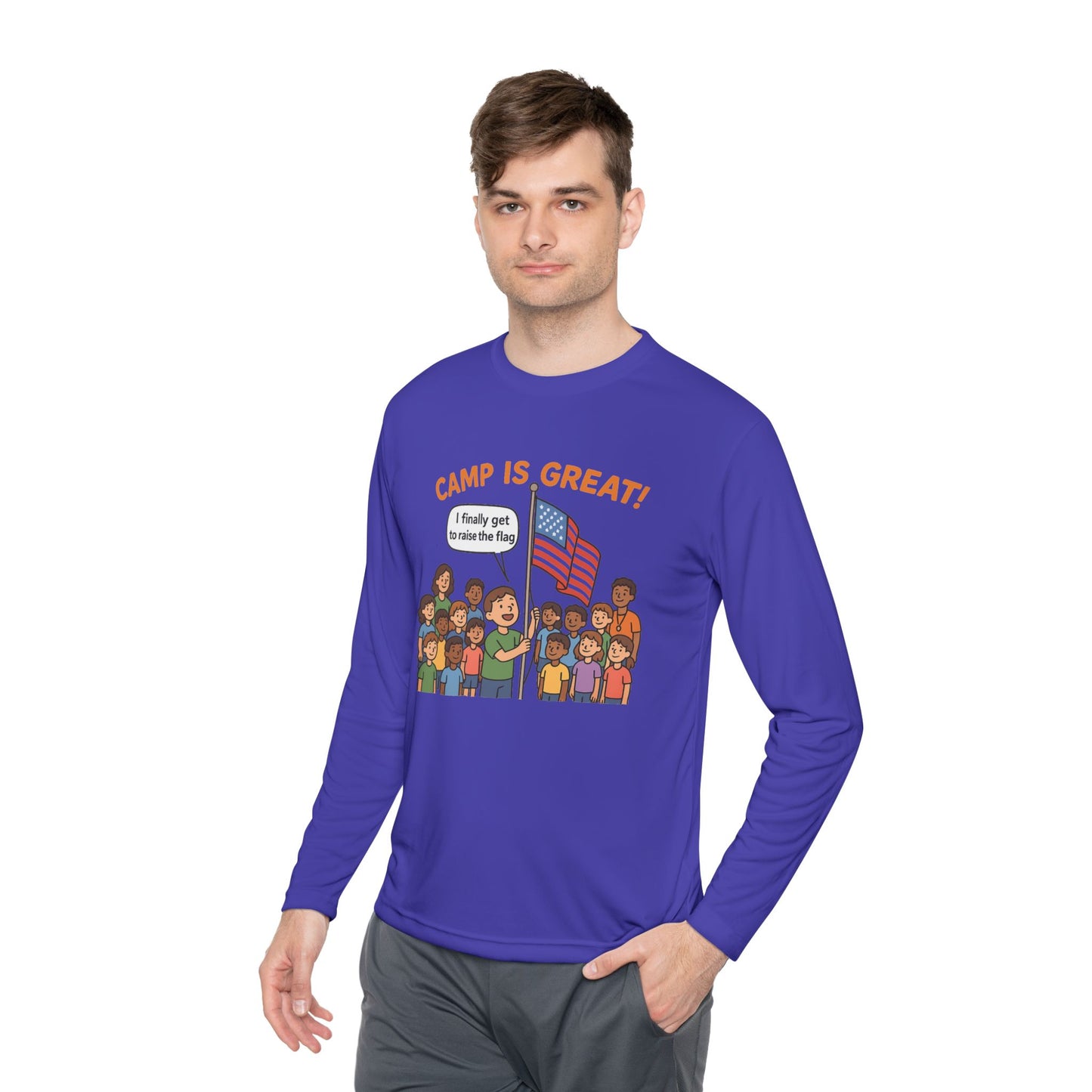 Unisex Lightweight Long Sleeve Tee Flag