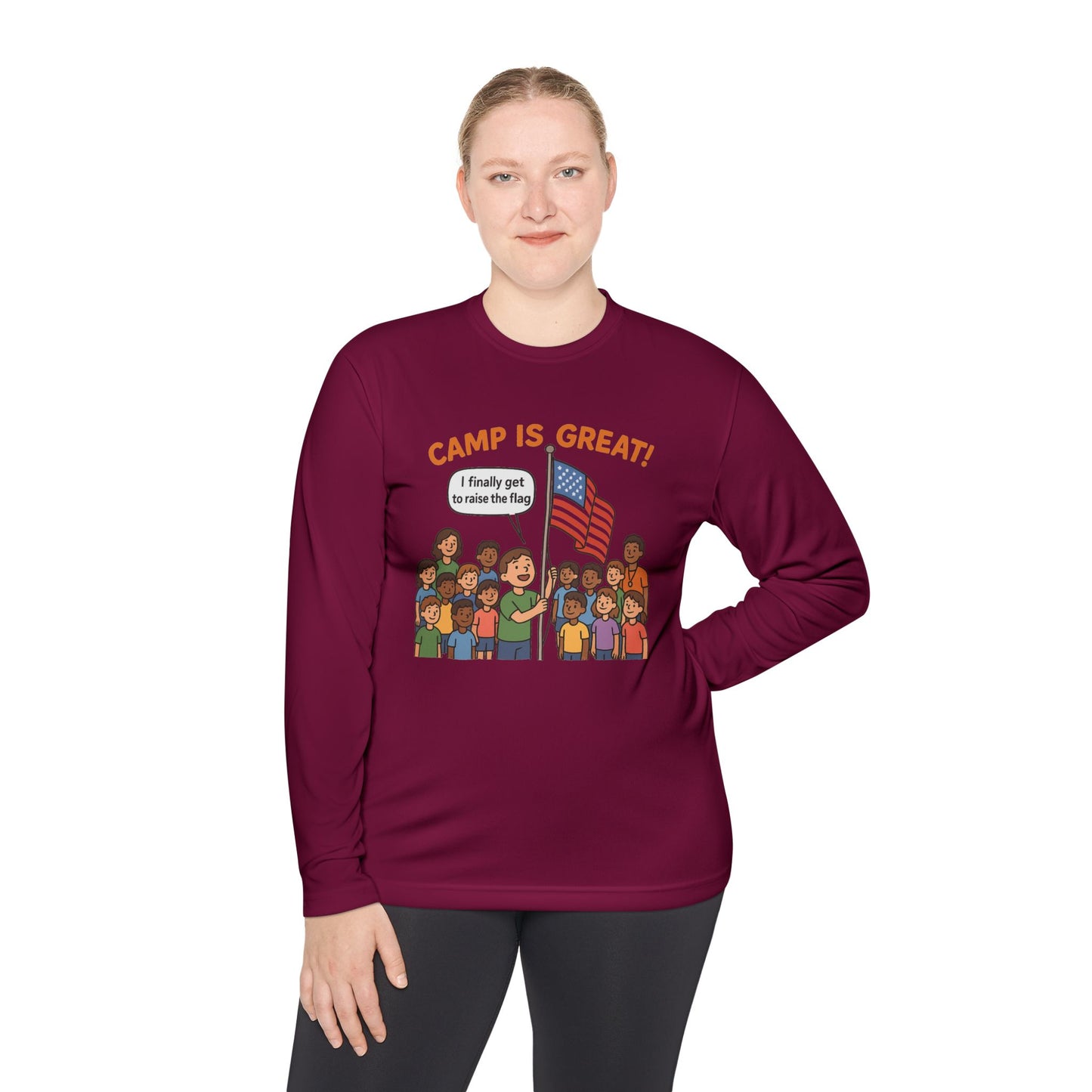 Unisex Lightweight Long Sleeve Tee Flag