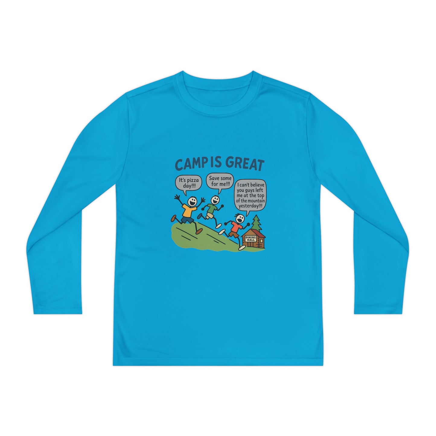 Youth Long Sleeve Competitor Tee Pizza Day