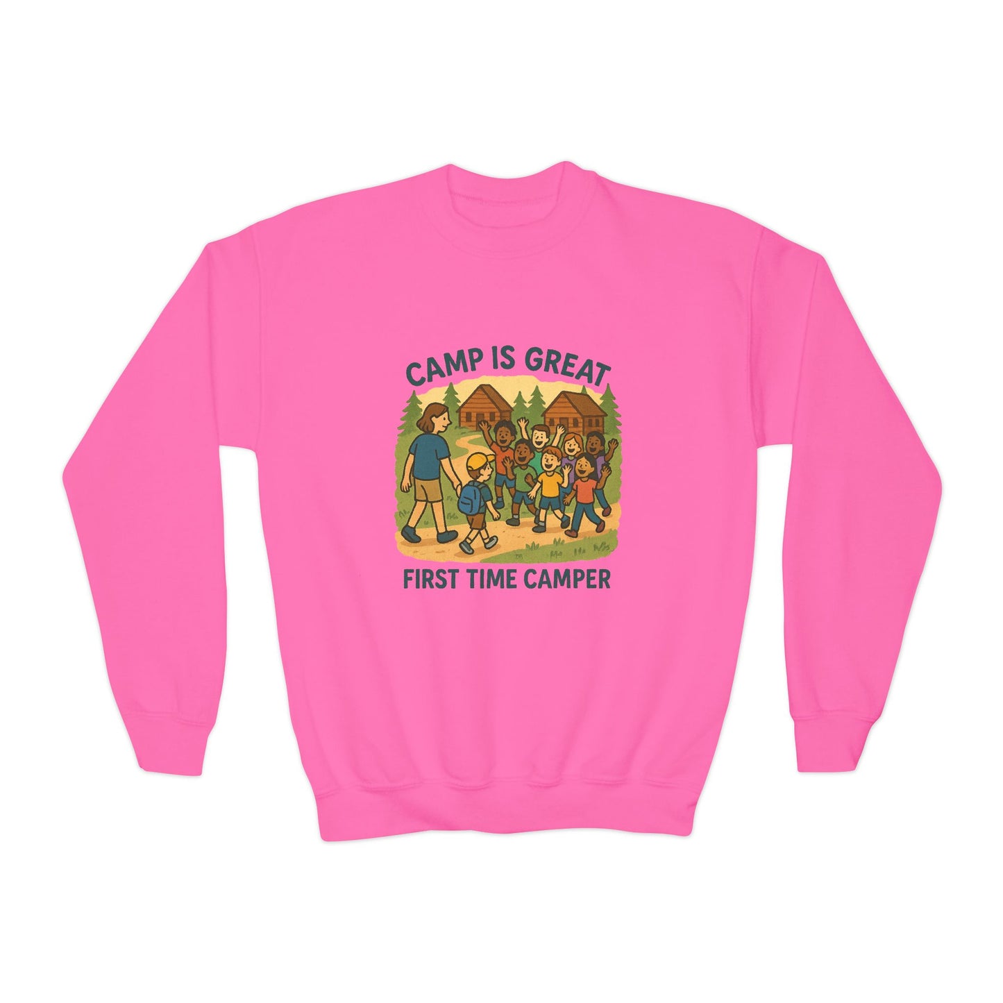 Youth Crewneck Sweatshirt First Time Camper