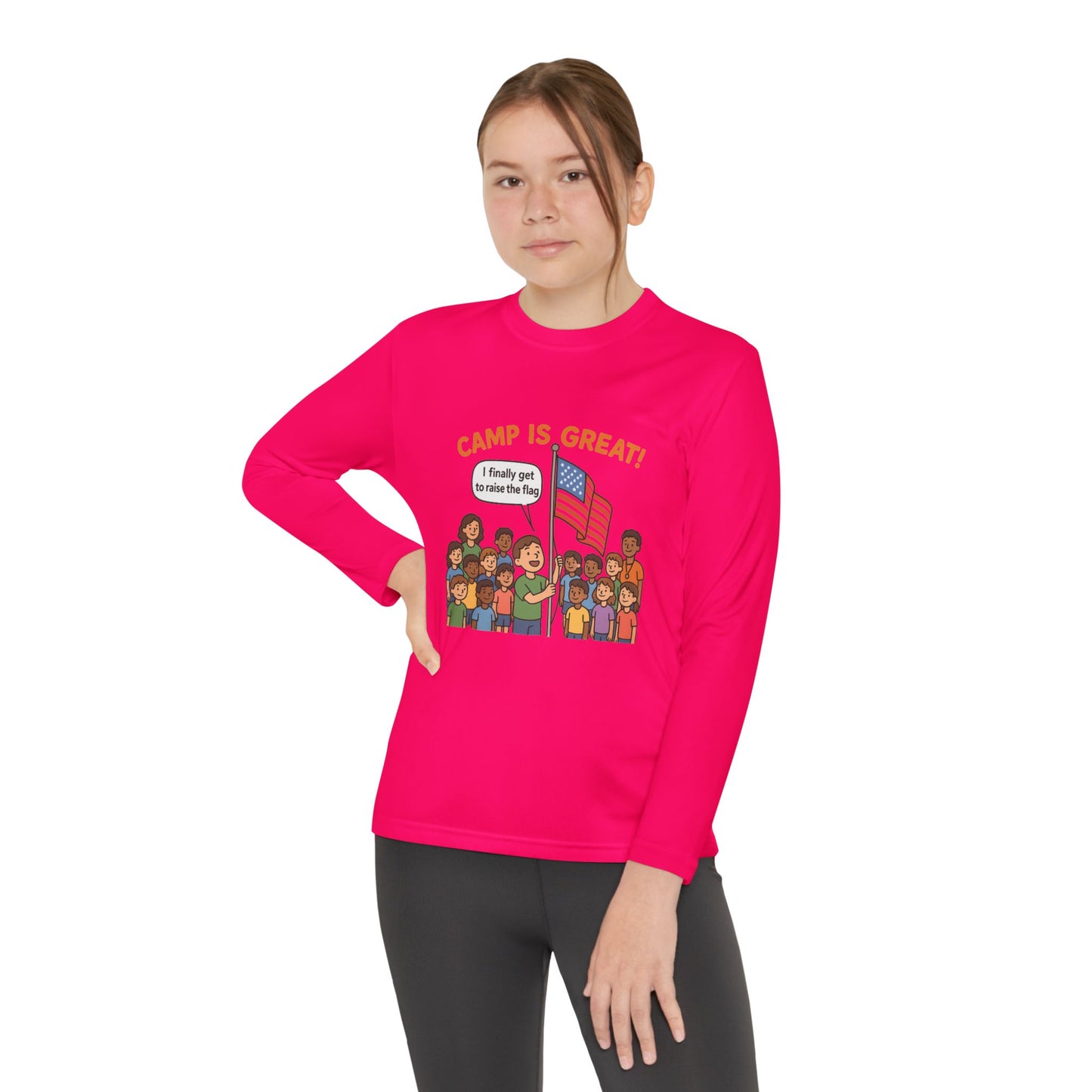 Youth Long Sleeve Competitor Tee Flag