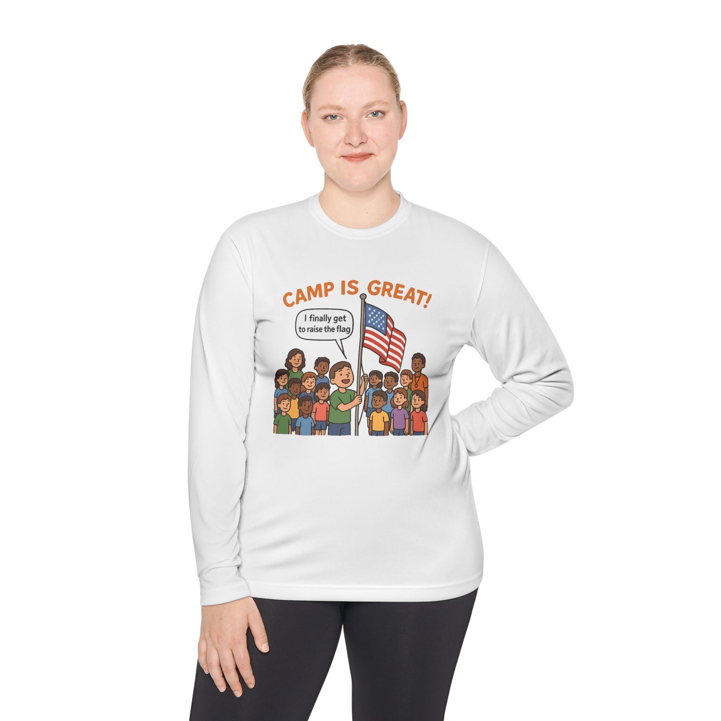 Unisex Lightweight Long Sleeve Tee Flag