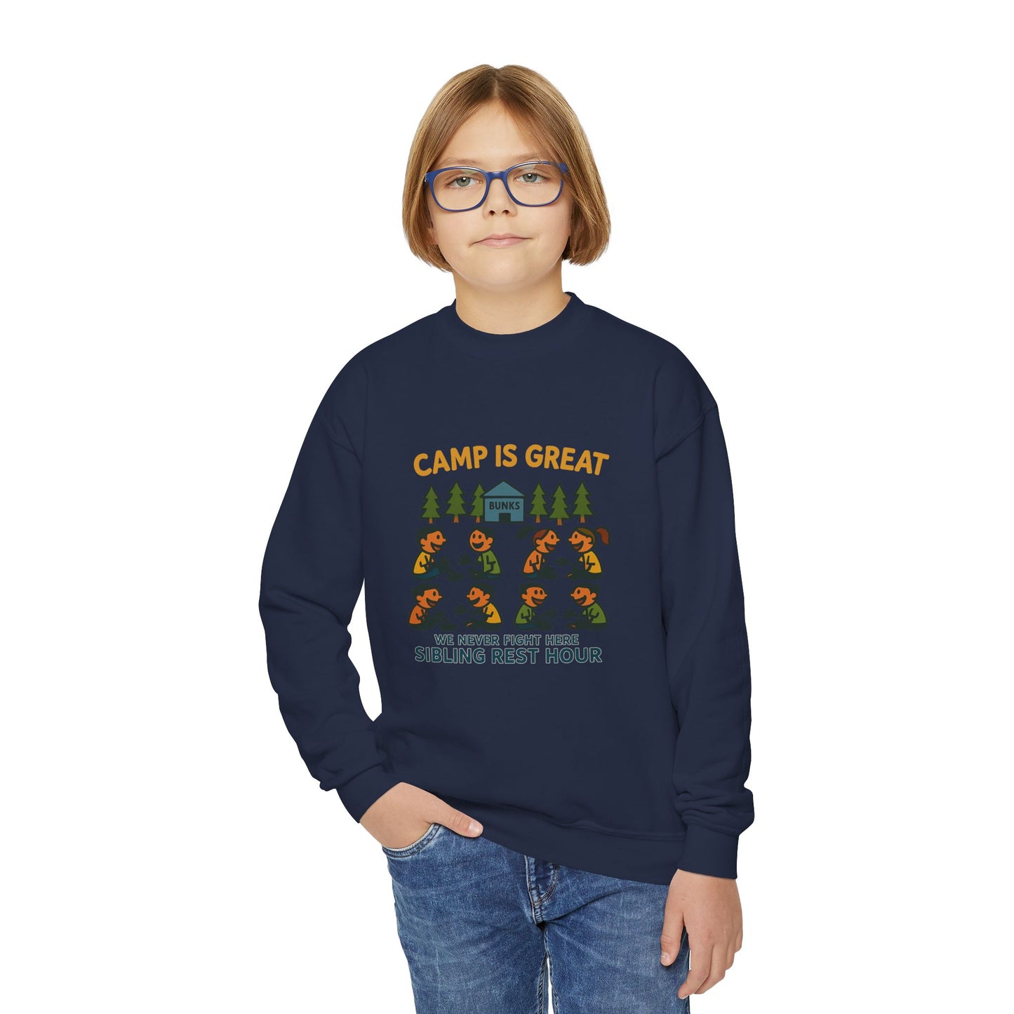 Youth Crewneck Sweatshirt Sibling Rest Hour