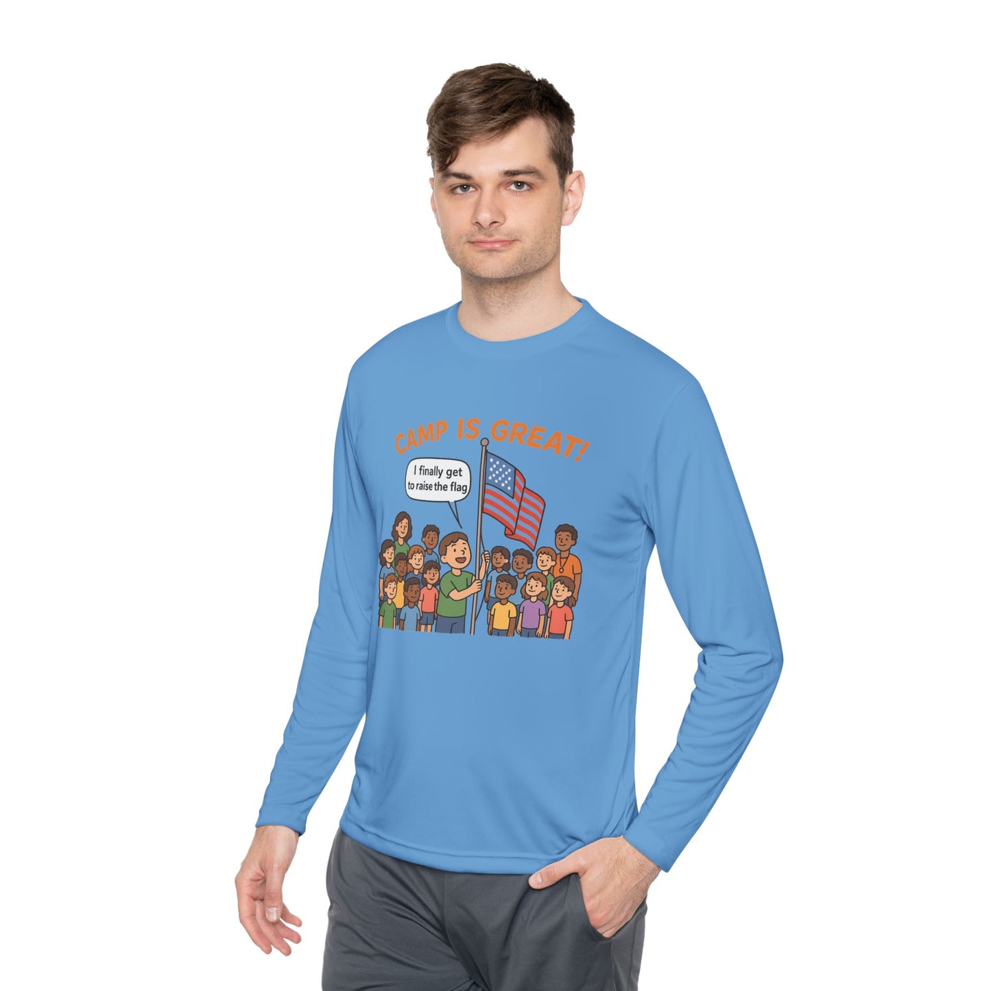 Unisex Lightweight Long Sleeve Tee Flag