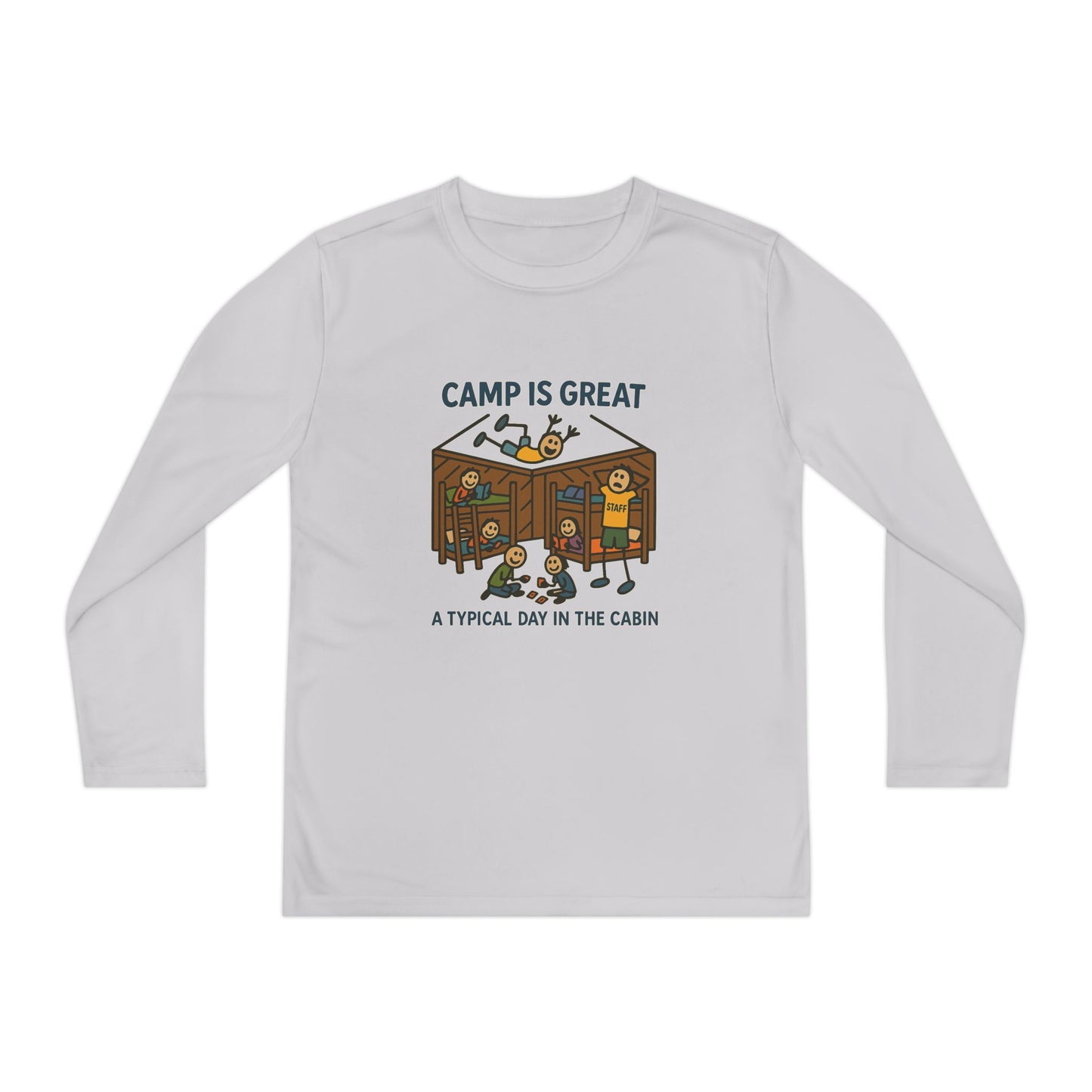Youth Long Sleeve Competitor Tee Typical Day in the Cabin