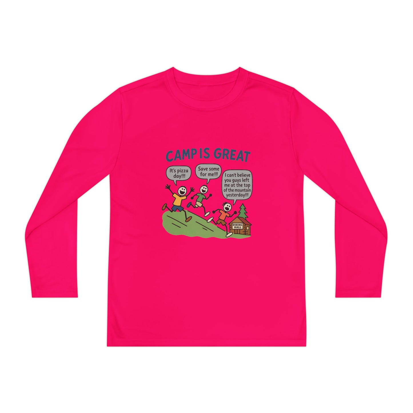 Youth Long Sleeve Competitor Tee Pizza Day